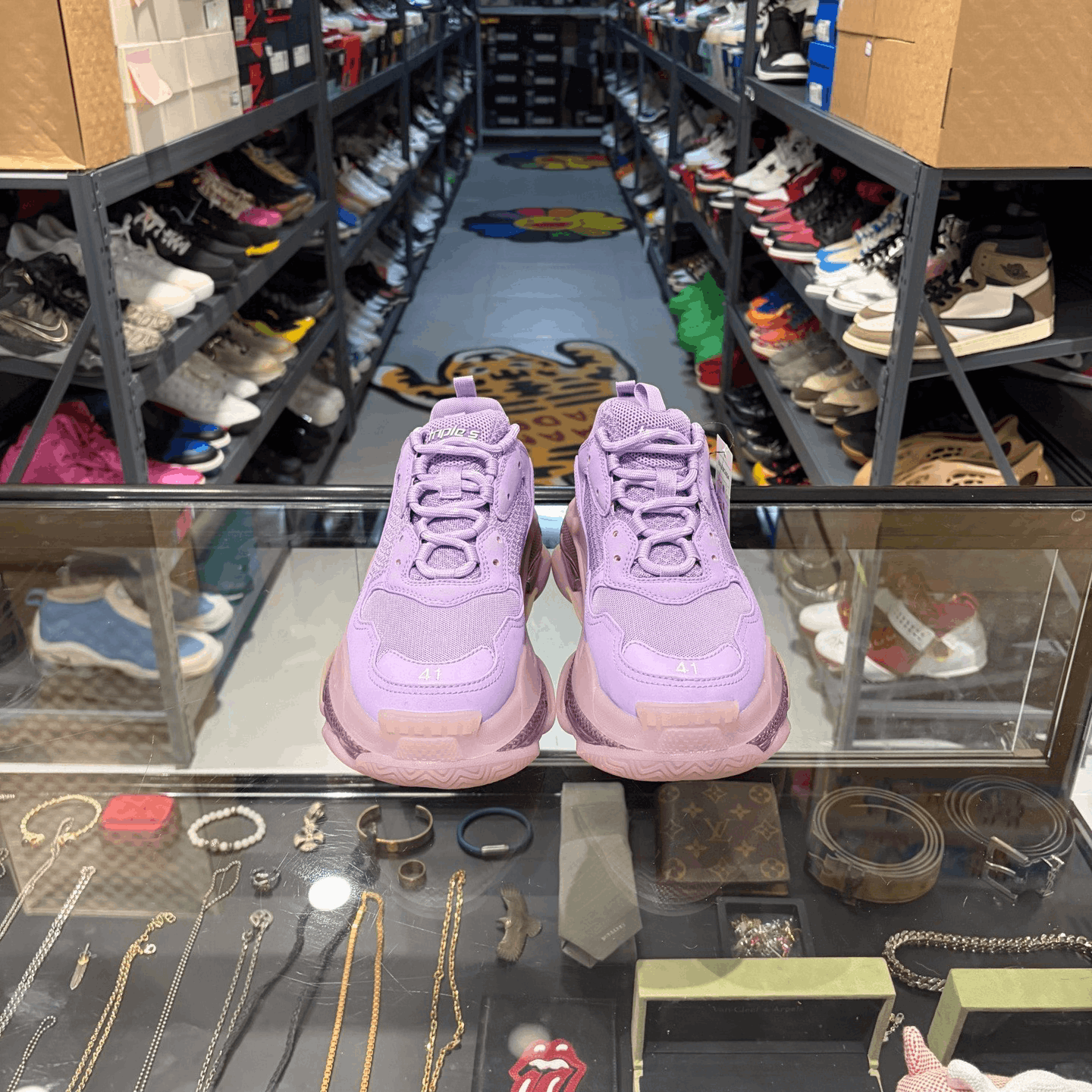 Balenciaga Balenciaga Purple Lowtop Sneakers 8.5 Men Size US 8.5 / EU 41-42 - 2 Thumbnail