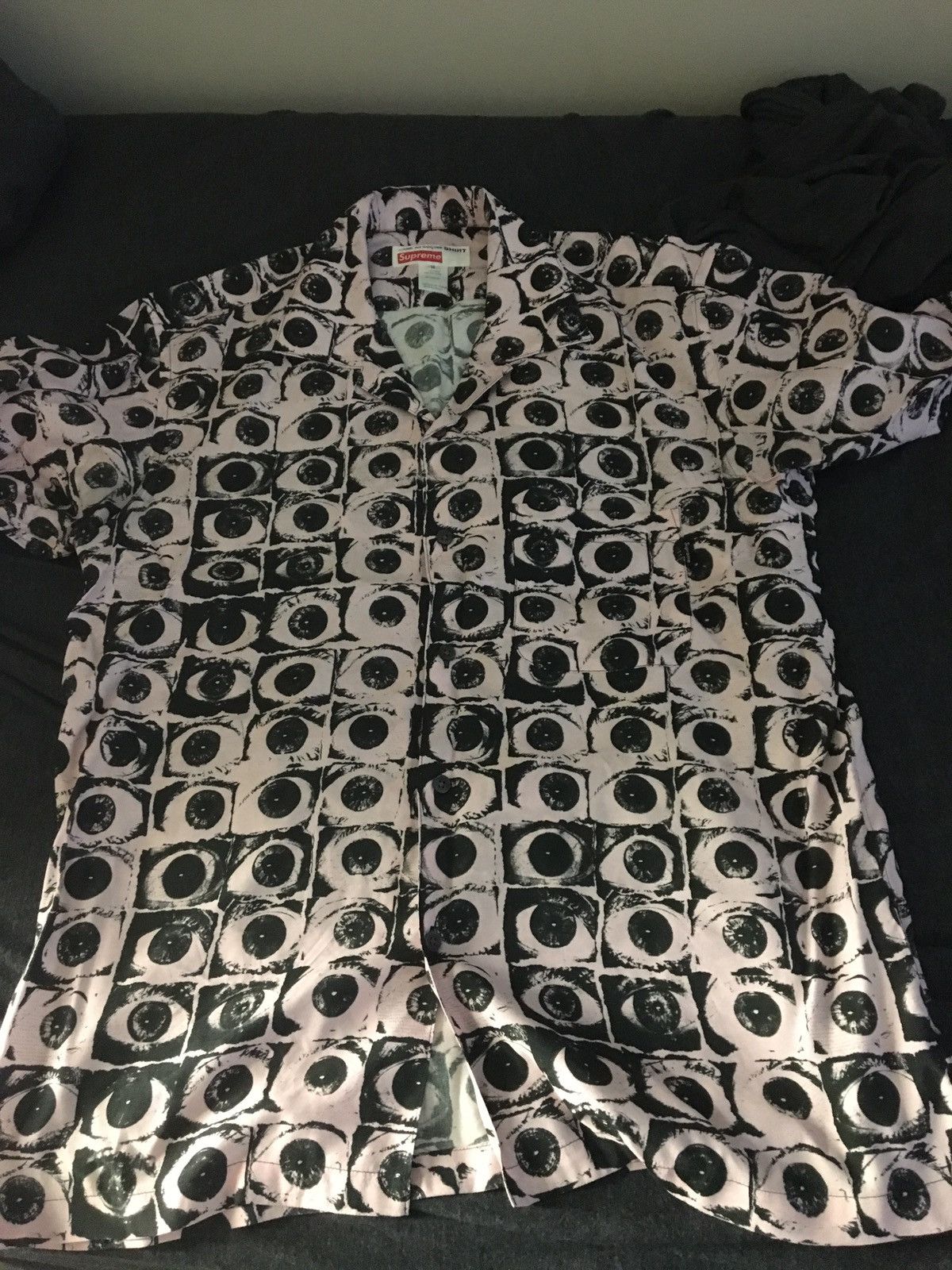 Pre-owned Comme Des Garcons X Supreme Pink Eyes Rayon
