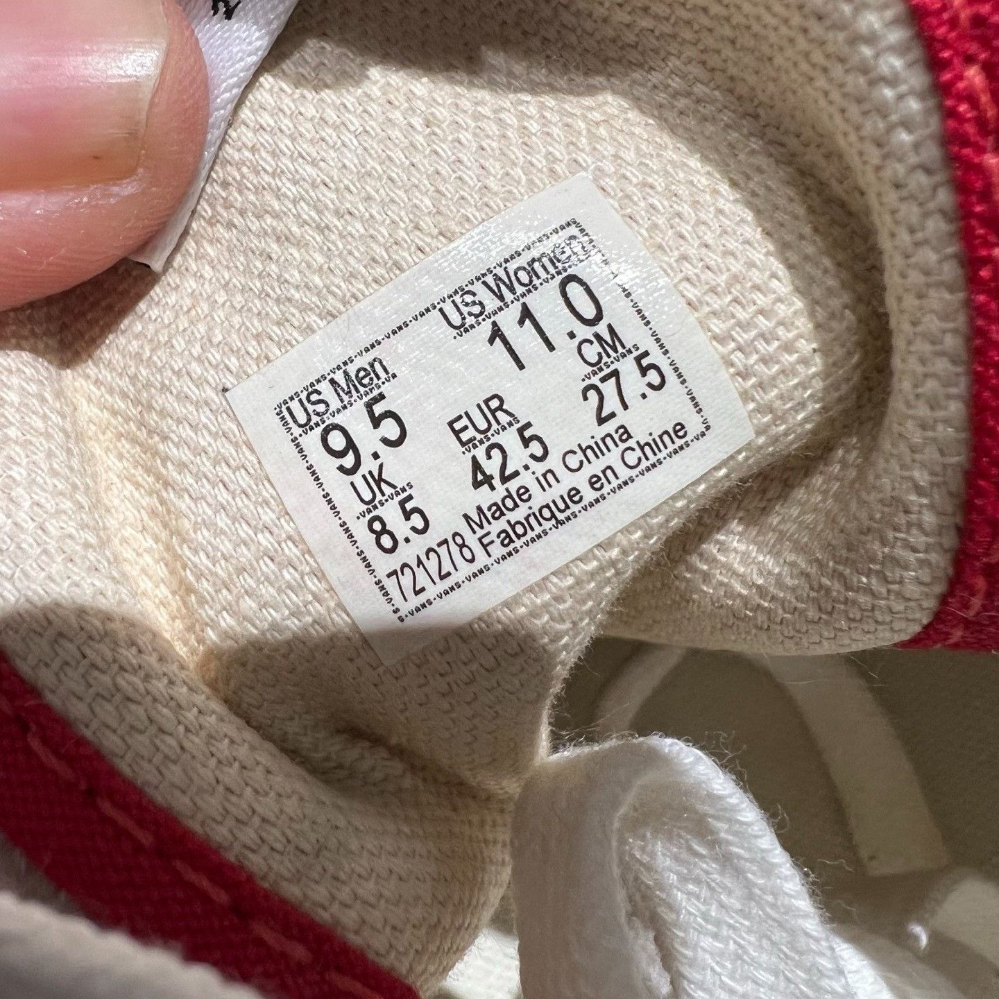 Fear of God Fear of God Red Lowtop Sneakers 10 Men Size US 10 / EU 43 - 5 Thumbnail