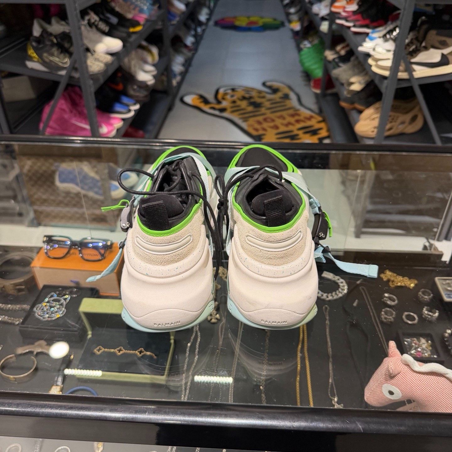 Balmain Balmain Green Lowtop Sneakers 11.5 Men Size US 11.5 / EU 44-45 - 3 Thumbnail
