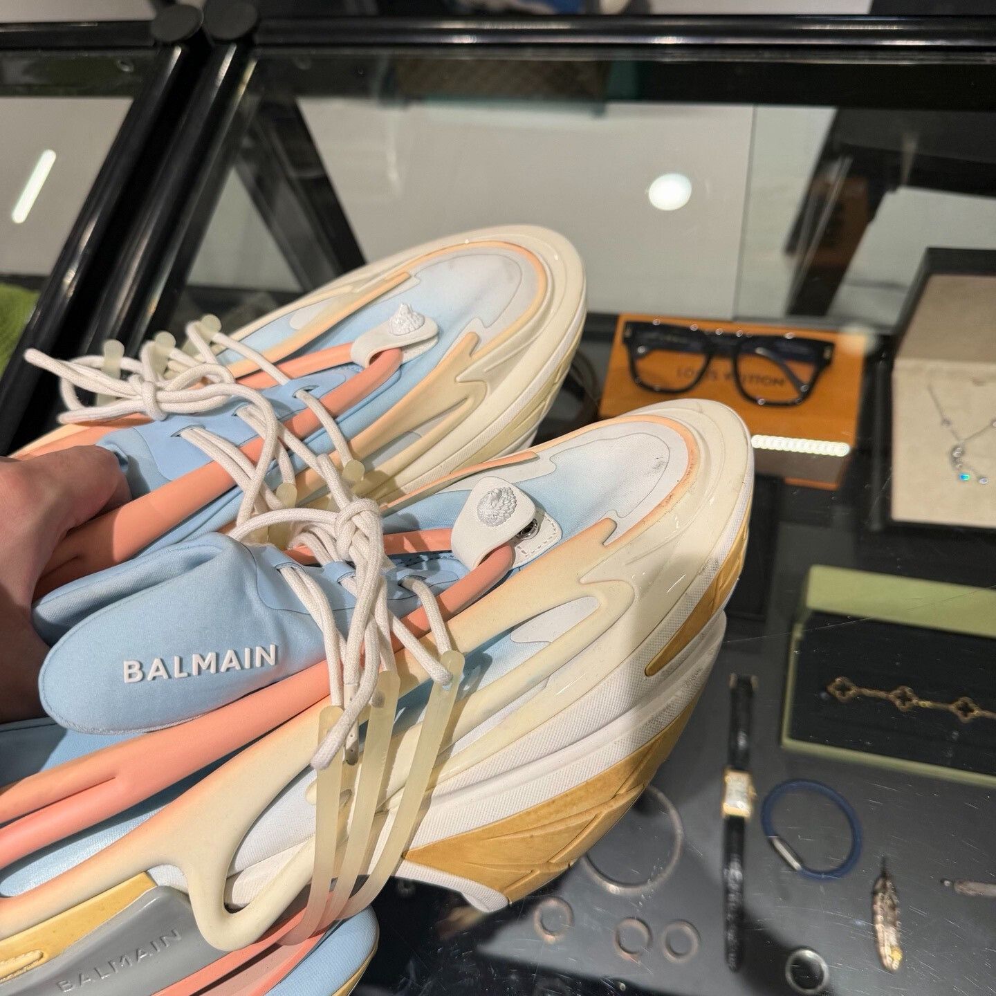 Balmain Balmain Lowtop Sneakers 11.5 Men Size US 11.5 / EU 44-45 - 8 Thumbnail