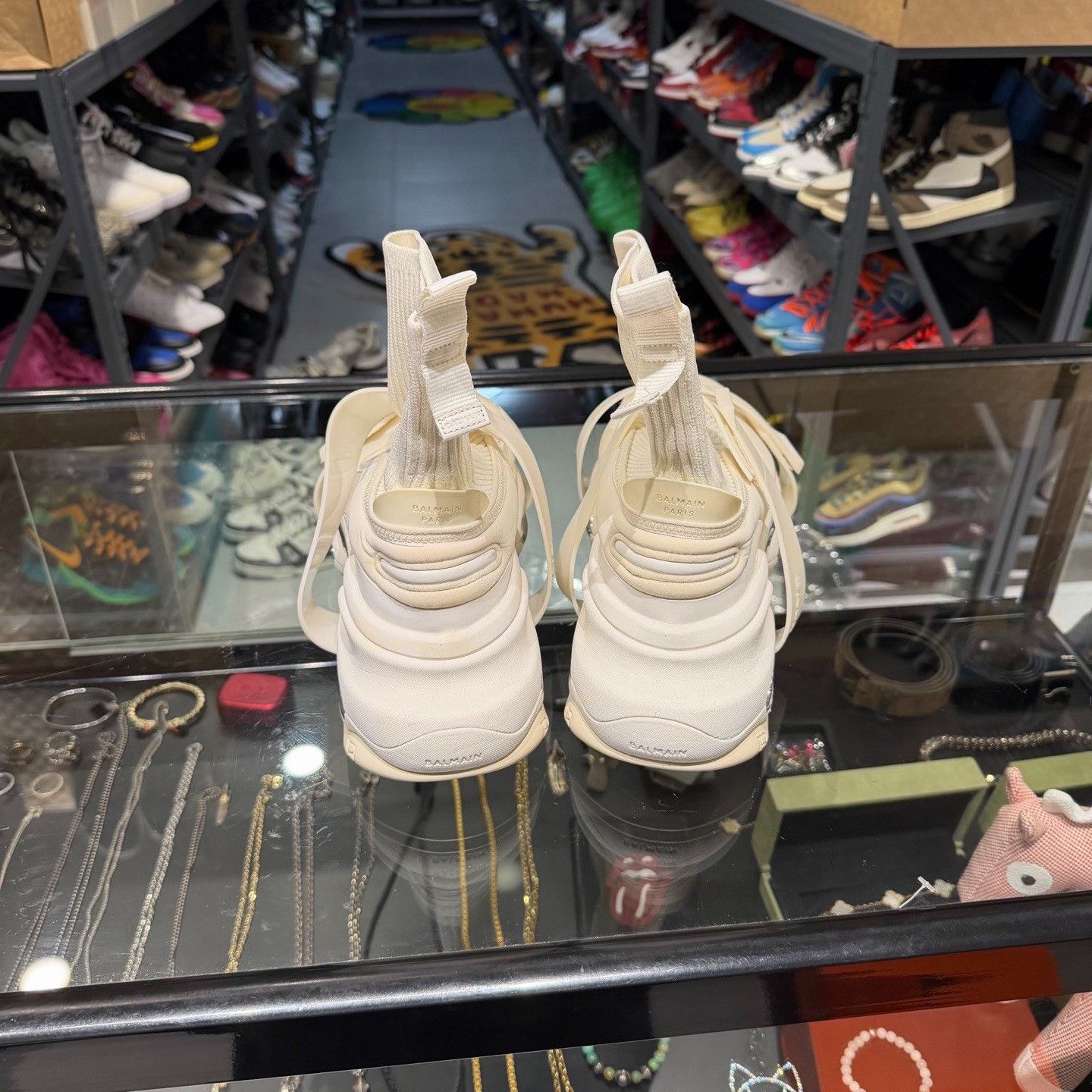 Balmain Balmain White Hitop Sneakers 11.5 Men Size US 11.5 / EU 44-45 - 3 Thumbnail