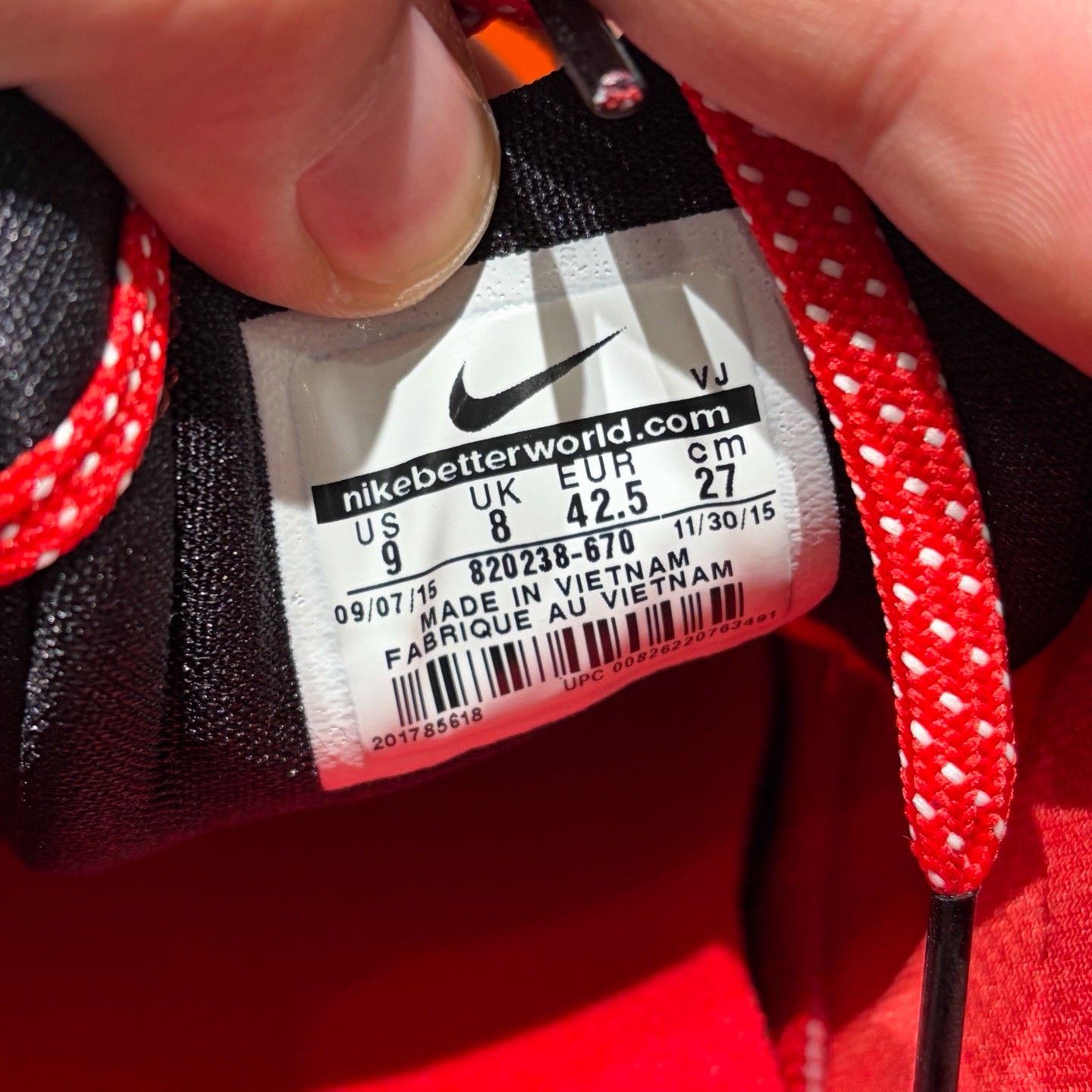 Nike Nike Red Lowtop Sneakers 9.5 Men Size US 9.5 / EU 42-43 - 5 Thumbnail
