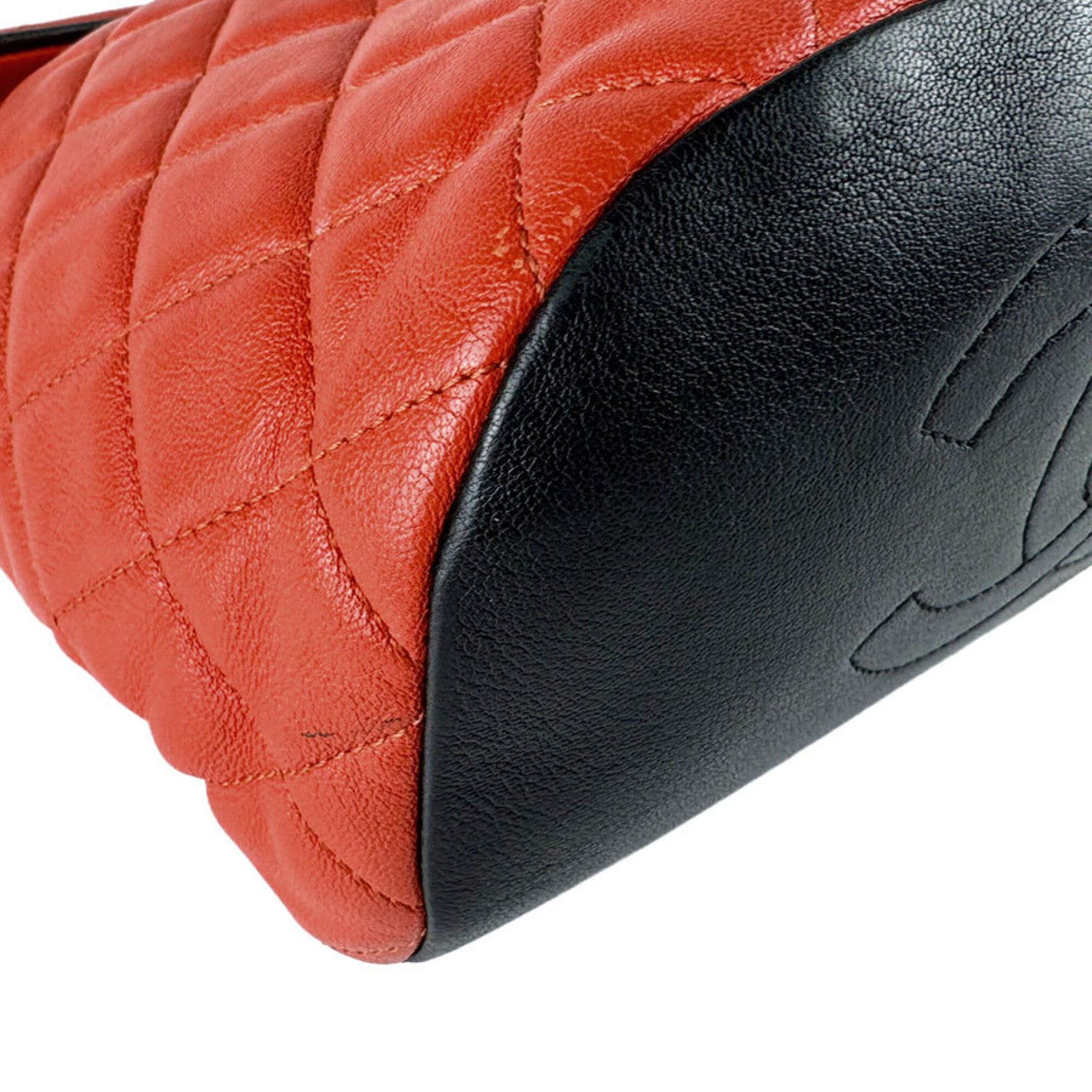 Other Chanel CHANEL Backpack, Lambskin, Orange, Navy, White, Black, Silver, Women's z9277 Size ONE SIZE - 8 Thumbnail