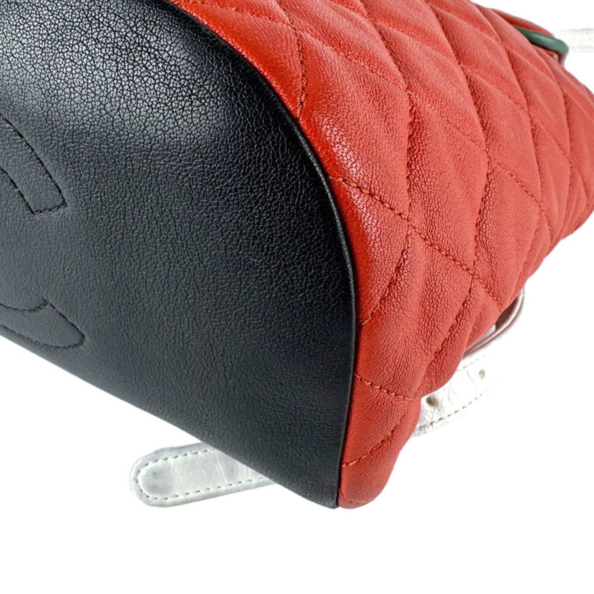 Other Chanel CHANEL Backpack, Lambskin, Orange, Navy, White, Black, Silver, Women's z9277 Size ONE SIZE - 9 Thumbnail