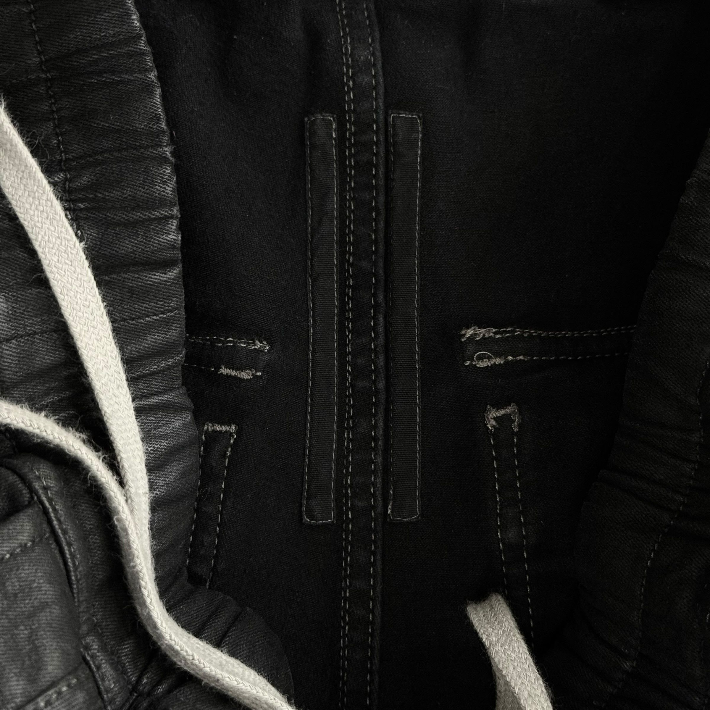 Rick Owens DRKSHDW Double Jumbo Belas Cargo Pants Waxed Black Size US 33 - 4 Thumbnail