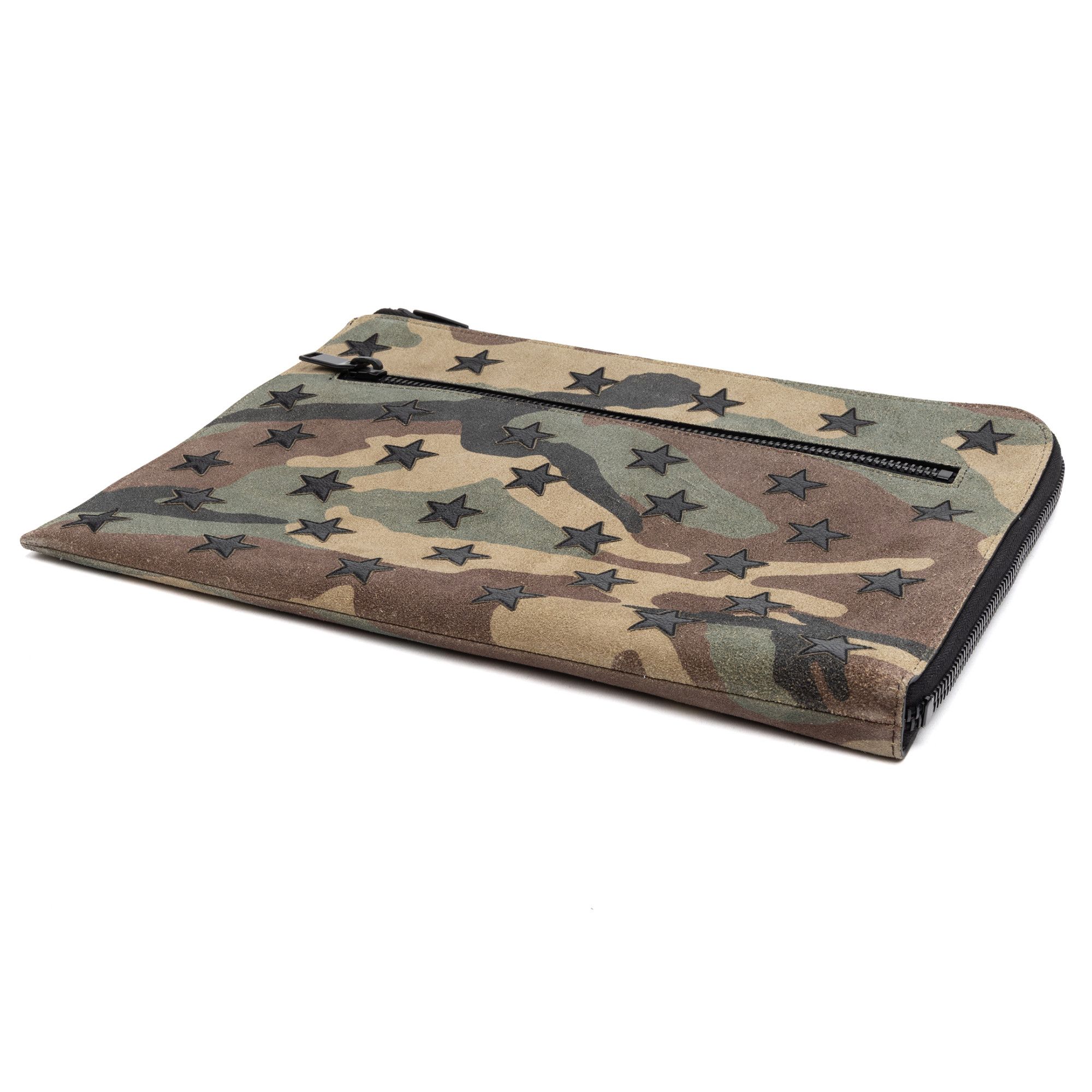 Yves Saint Laurent Portfolio Camouflage Zip Clutch Size ONE SIZE - 2 Thumbnail