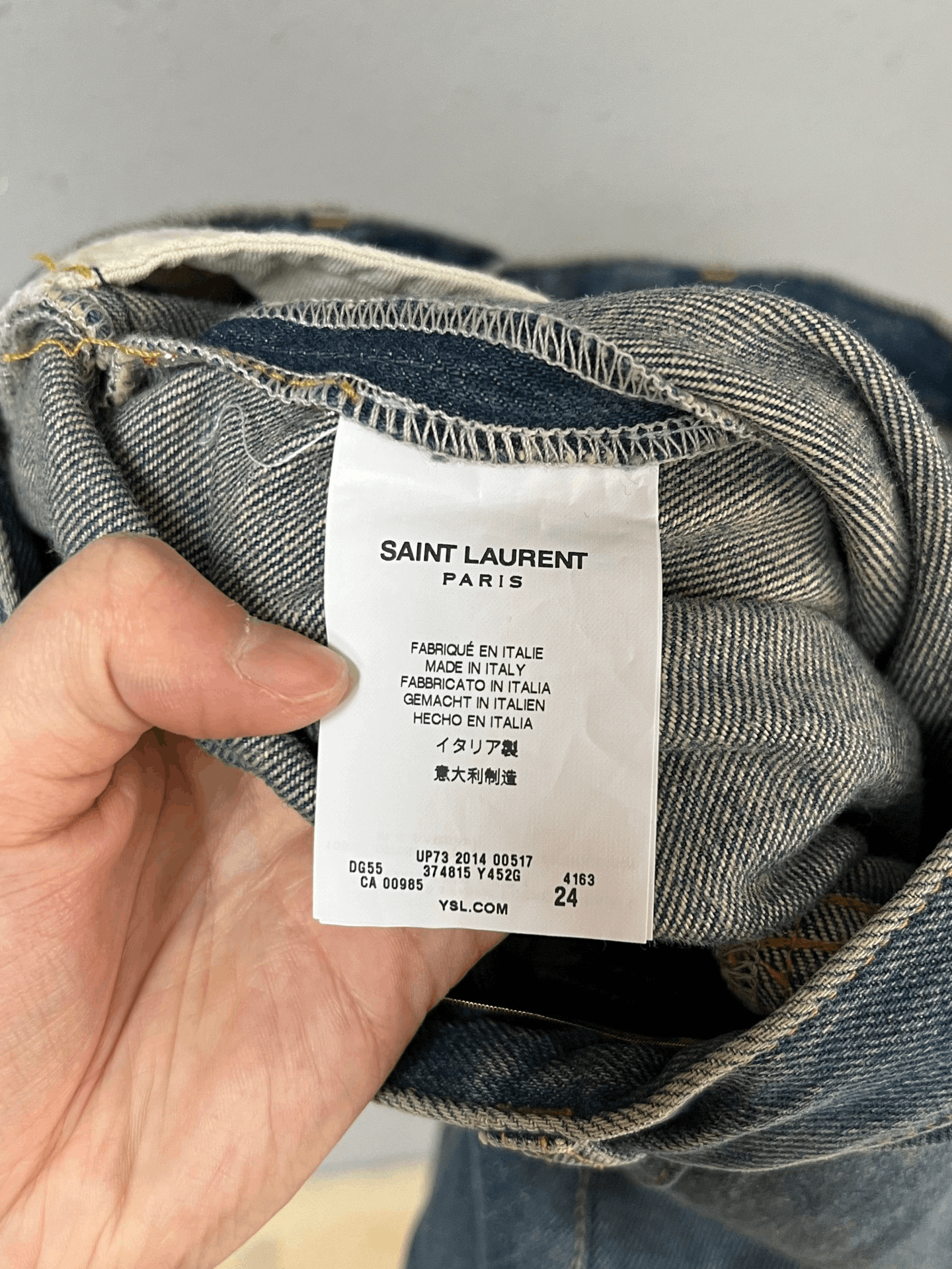Saint Laurent Paris Saint Laurent Paris Denim Skirt 26 Women Size 26" / US 2 / IT 38 - 3 Thumbnail