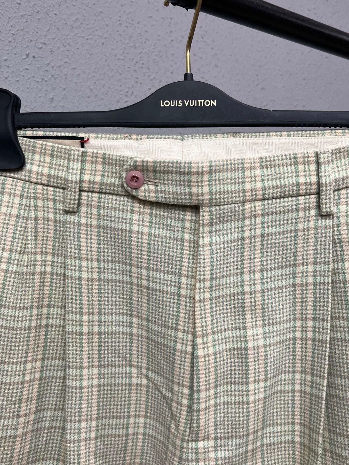 Gucci Gucci Wool Plaid Green Formal Trousers 40r Men Size 40R - 3 Thumbnail