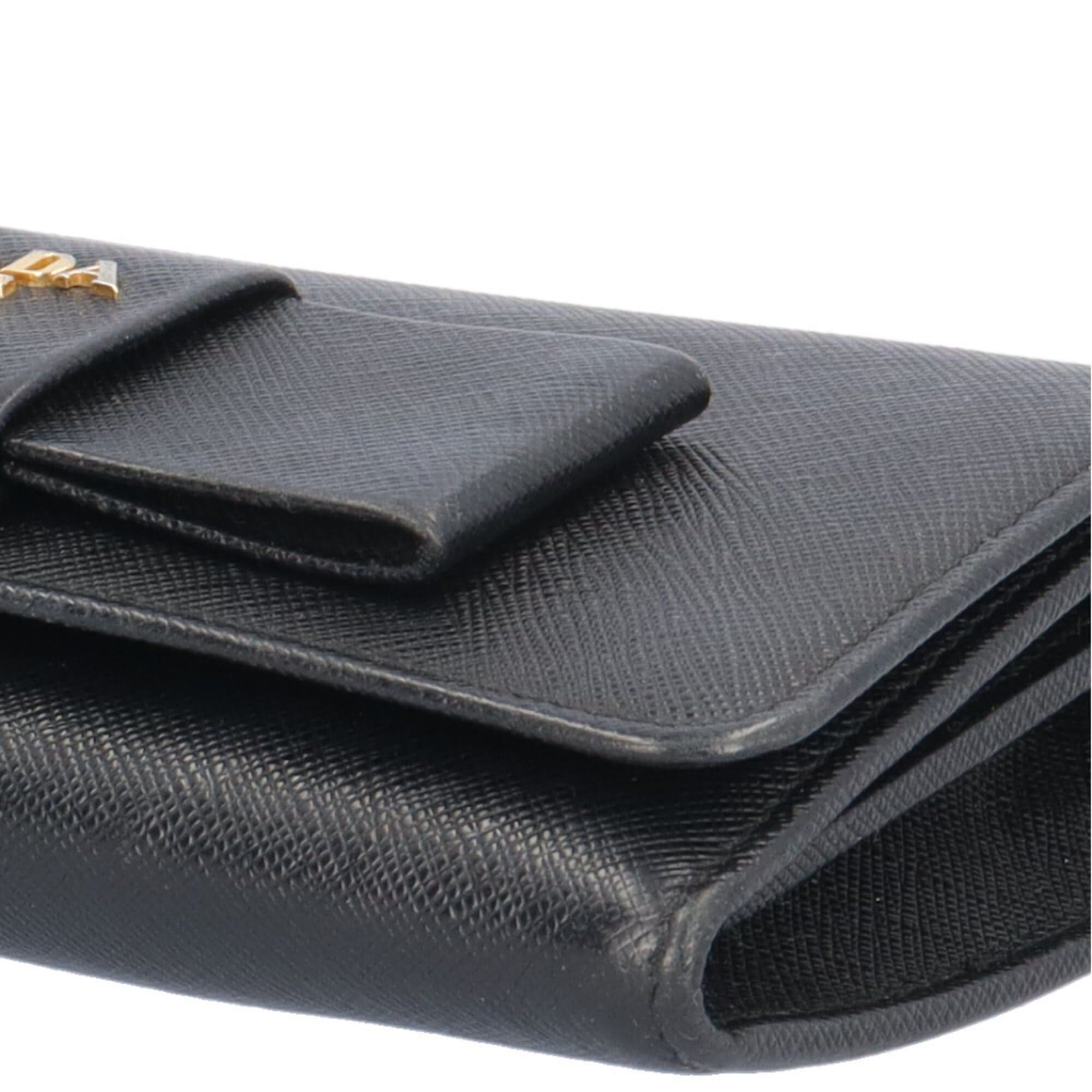 Prada Prada Saffiano Shoulder Bag, Leather 1BP005 Black, Women's PRADA Wallet, Chain Wallet Size ONE SIZE - 10 Thumbnail