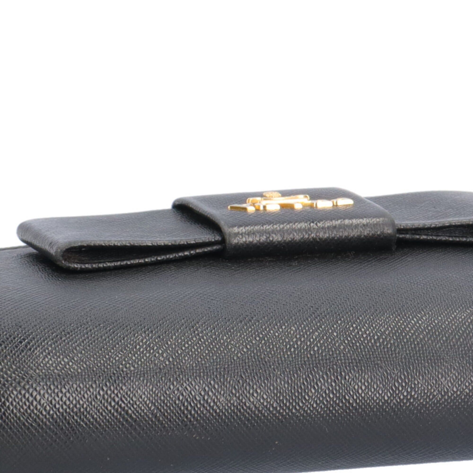 Prada Prada Saffiano Shoulder Bag, Leather 1BP005 Black, Women's PRADA Wallet, Chain Wallet Size ONE SIZE - 11 Thumbnail