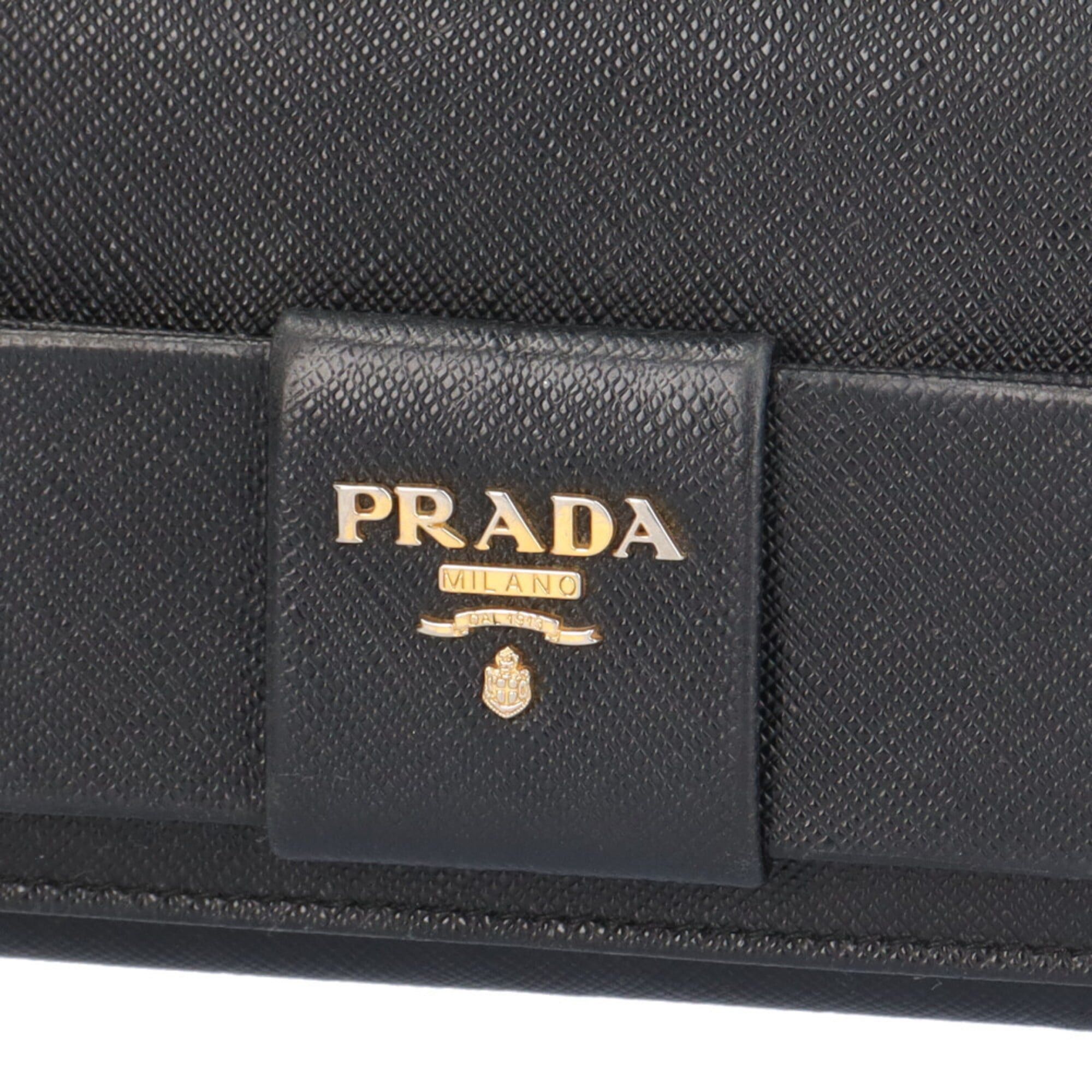 Prada Prada Saffiano Shoulder Bag, Leather 1BP005 Black, Women's PRADA Wallet, Chain Wallet Size ONE SIZE - 12 Thumbnail