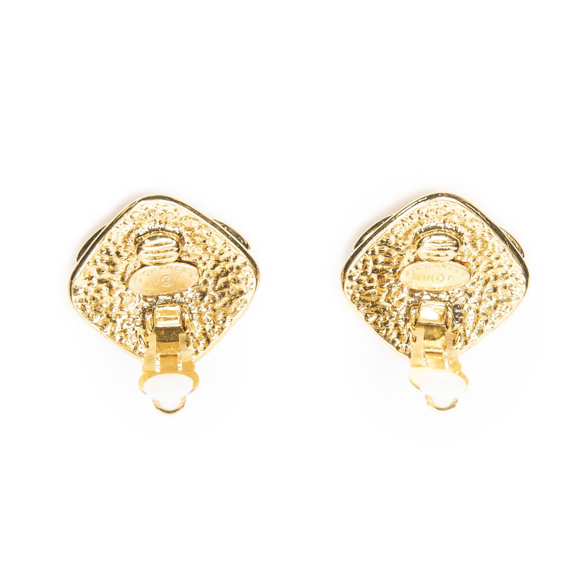 Chanel CC Diamond-shaped Clip On Earrings Size ONE SIZE - 3 Thumbnail