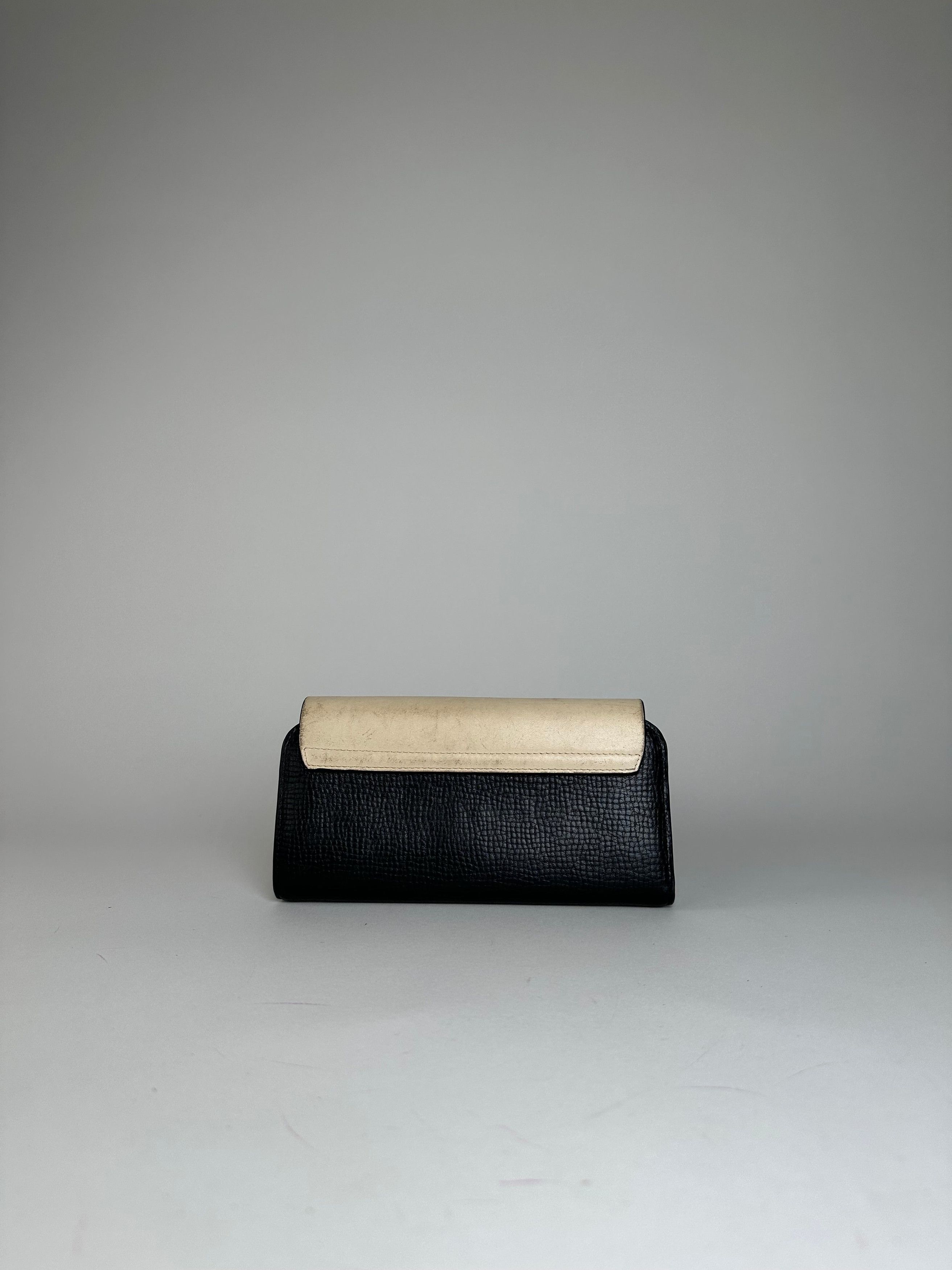 Chloe Vintage Snake Emblossed Leather Wallet Black Beige Size ONE SIZE - 9 Thumbnail
