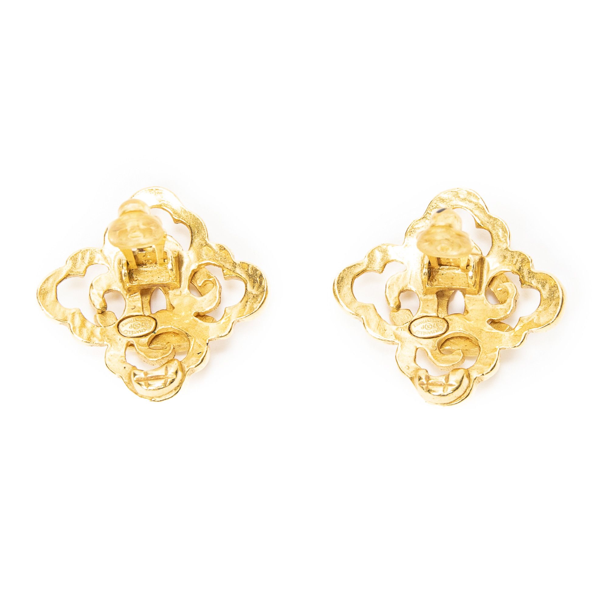 Chanel CC Floral-Shaped Clip On Earrings Size ONE SIZE - 3 Thumbnail