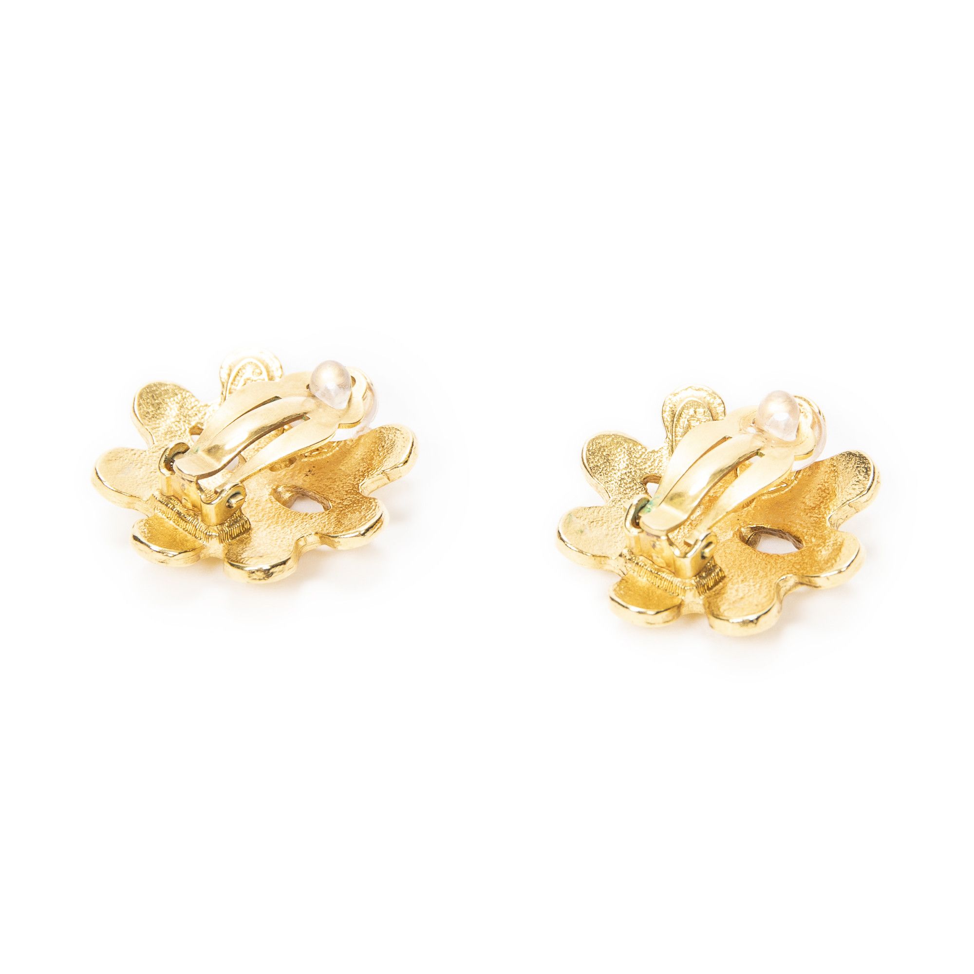 Chanel CC Floral Clip On Earrings Size ONE SIZE - 2 Thumbnail