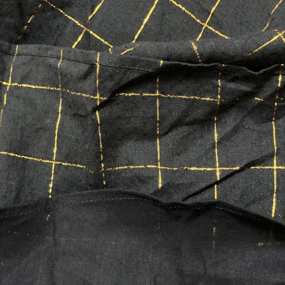 Other Other sara mallika Cotton Lurex Check Dress Textile Dresses 020321SD2 DUTY FREE for USA Size ONE SIZE - 5 Thumbnail