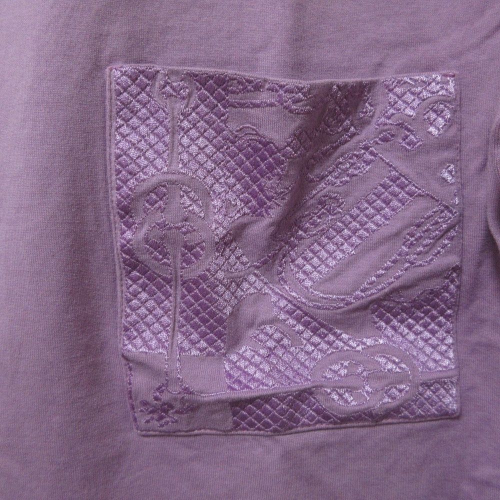 Hermes Hermes Hermes Embroidered Pocket Cotton T Shirt Textile T-Shirts 2E4611DUB DUTY FREE for USA Size ONE SIZE - 5 Thumbnail