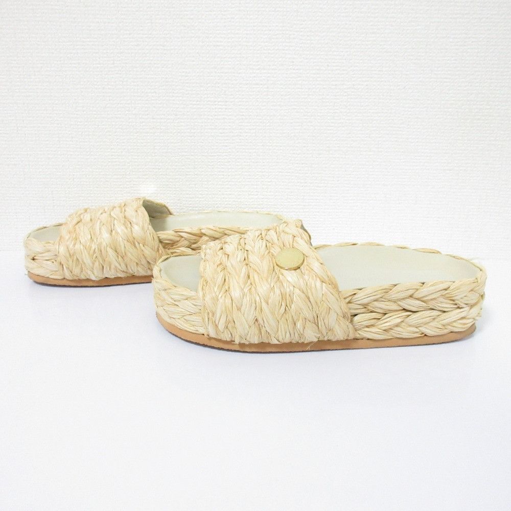 Stella McCartney Stella Mccartney Stella McCartney raffia slide sandals Plant-based Shoes DUTY FREE for USA Size ONE SIZE - 4 Thumbnail