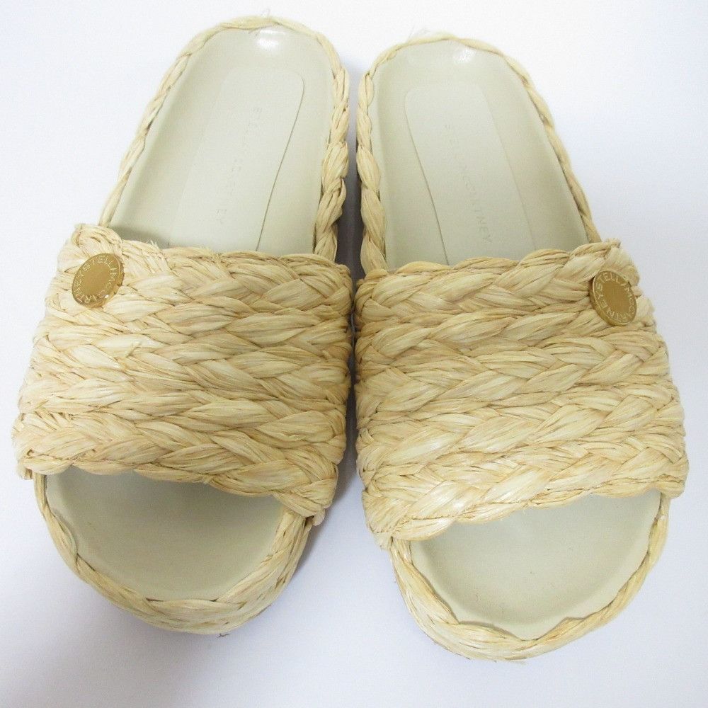 Stella McCartney Stella Mccartney Stella McCartney raffia slide sandals Plant-based Shoes DUTY FREE for USA Size ONE SIZE - 2 Thumbnail