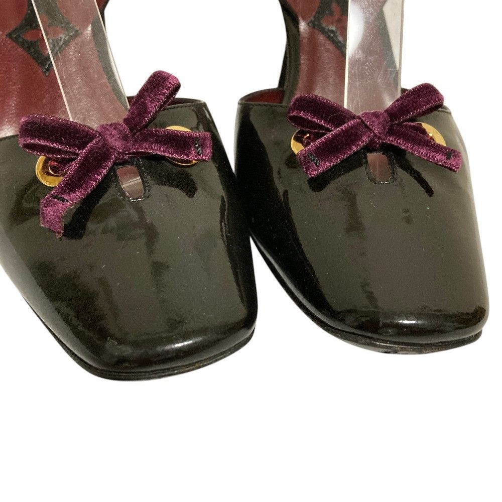 Louis Vuitton Louis Vuitton Louis Vuitton Patent Leather Slingback Pumps Leather Shoes DUTY FREE for USA Size ONE SIZE - 9 Thumbnail