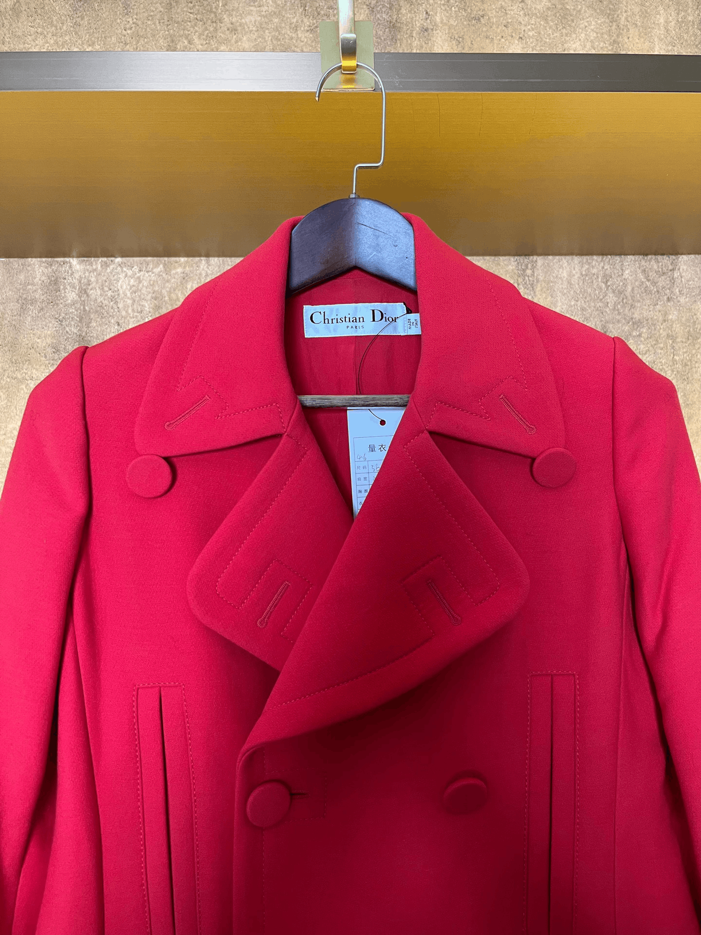 Dior Dior Wool Red Coat M Women Size M / US 6-8 / IT 42-44 - 3 Thumbnail