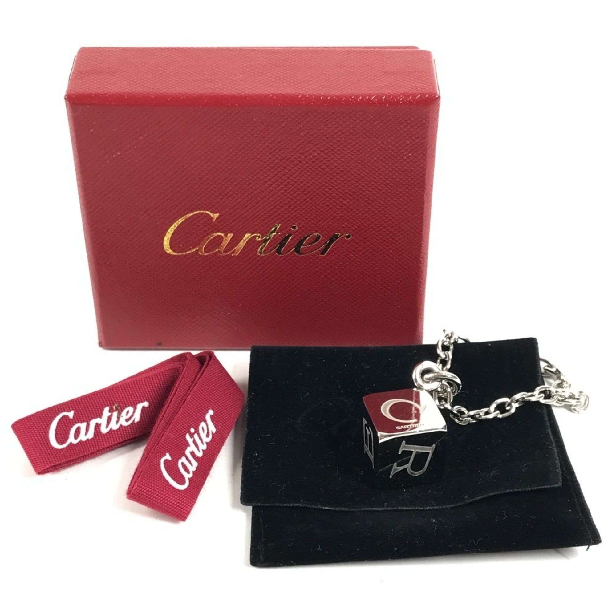Cartier Cartier Logo Dice Cube Pendant Top Accessory Bag Charm Keychain Metal Men's Women's Silver Size ONE SIZE - 10 Thumbnail