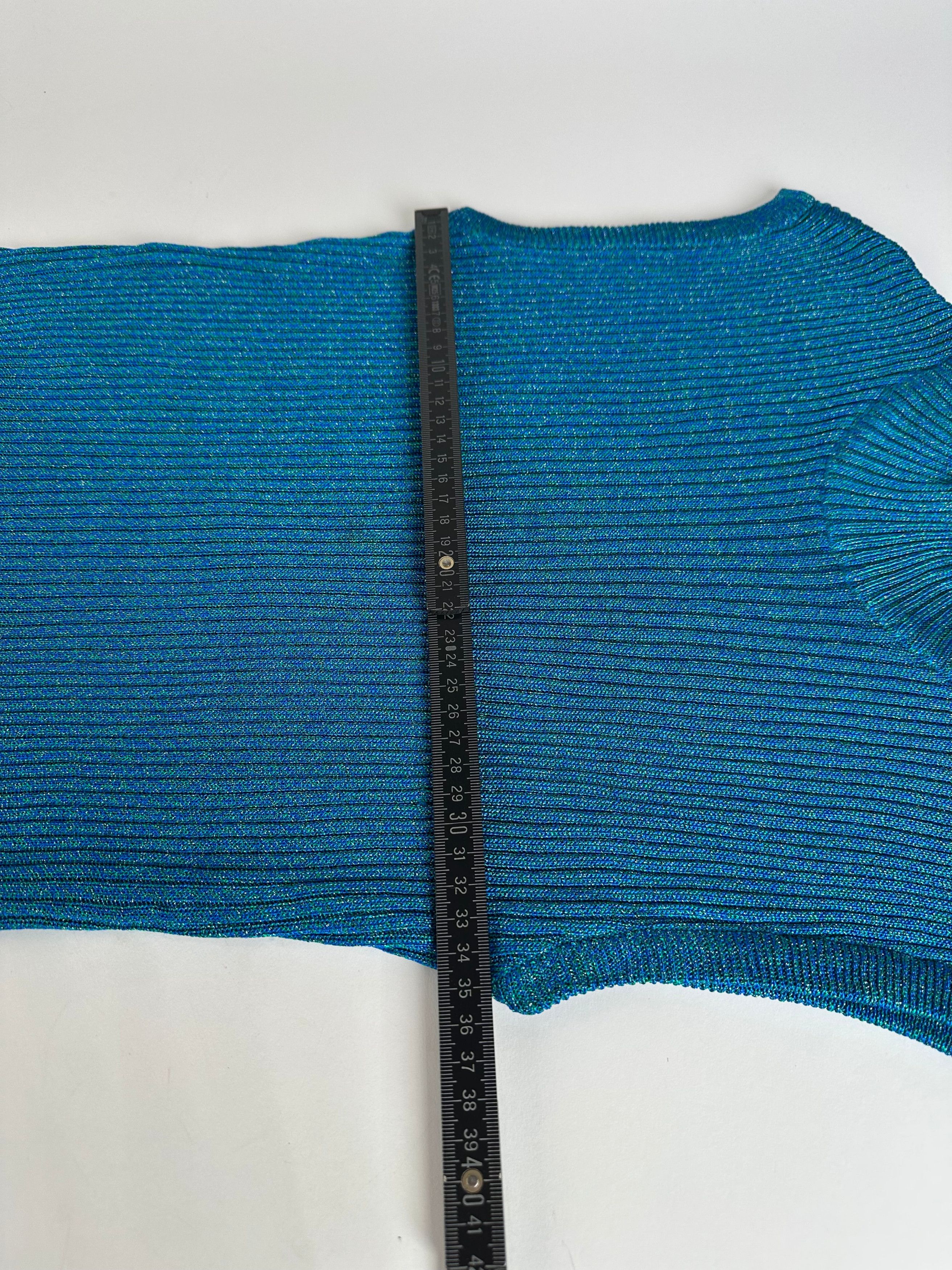 Dior Vintage Turtleneck Wool Top Blue Green L Size L / US 10 / IT 46 - 12 Thumbnail
