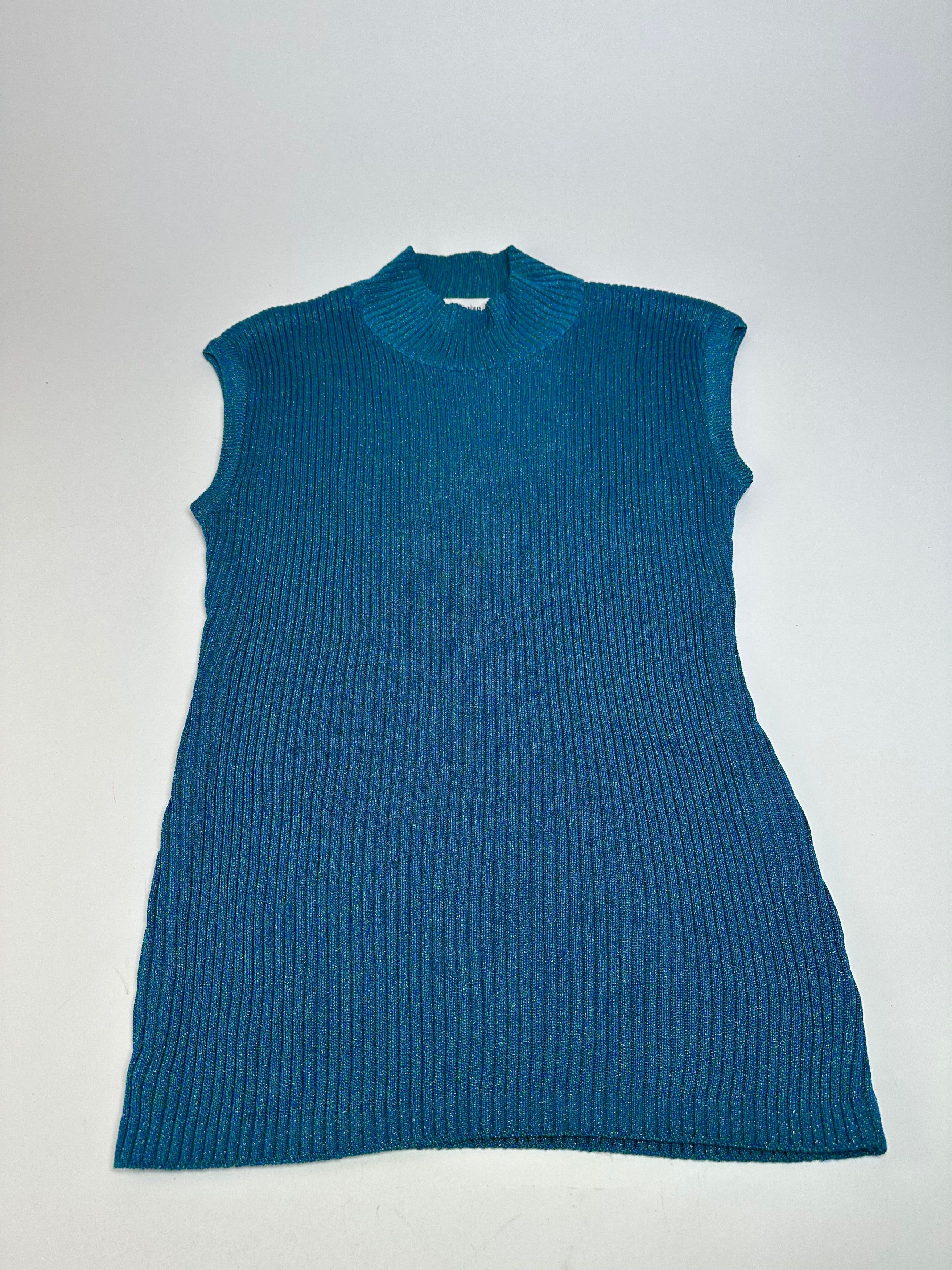 Dior Vintage Turtleneck Wool Top Blue Green L Size L / US 10 / IT 46 - 6 Thumbnail