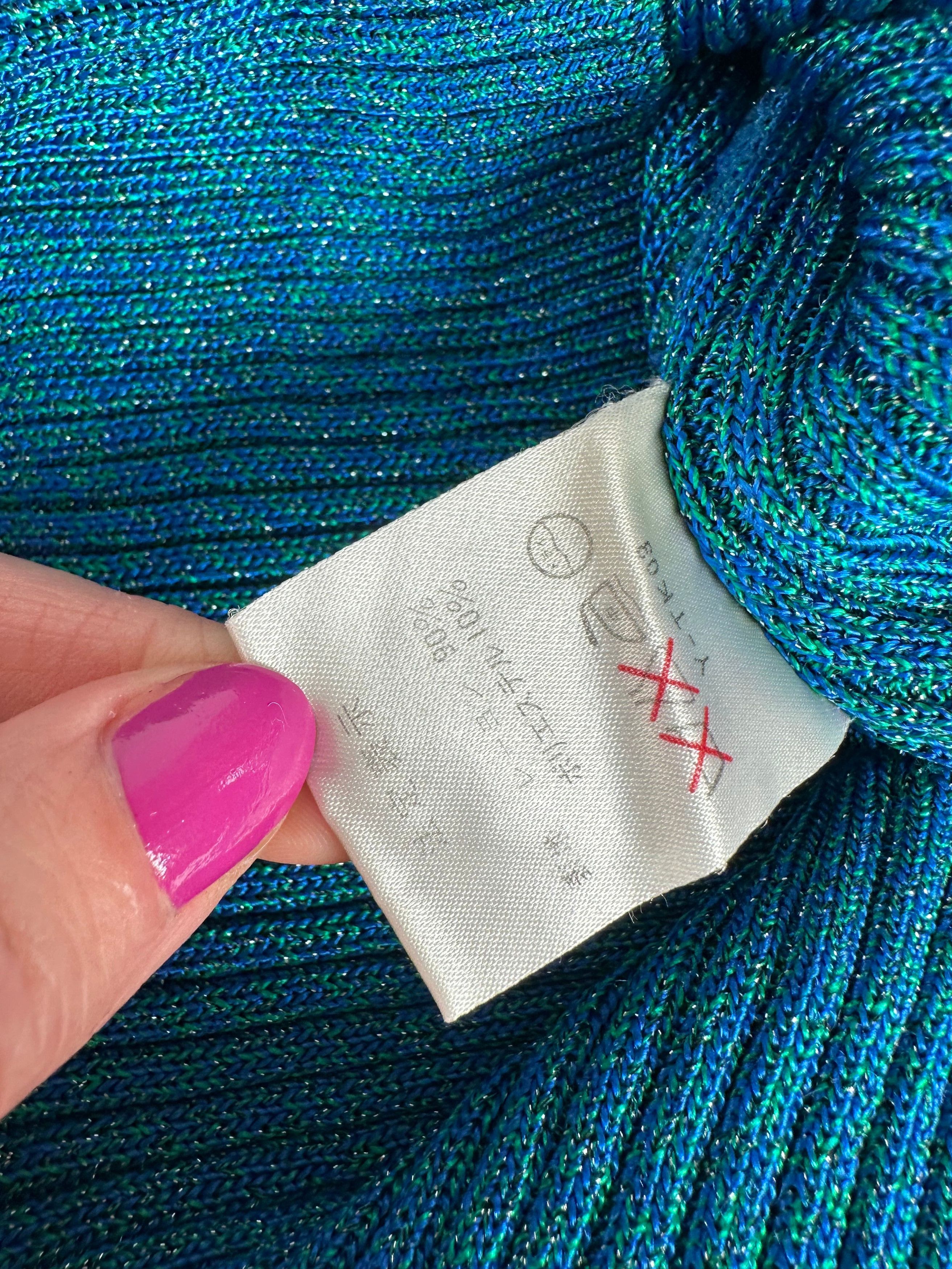 Dior Vintage Turtleneck Wool Top Blue Green L Size L / US 10 / IT 46 - 7 Thumbnail