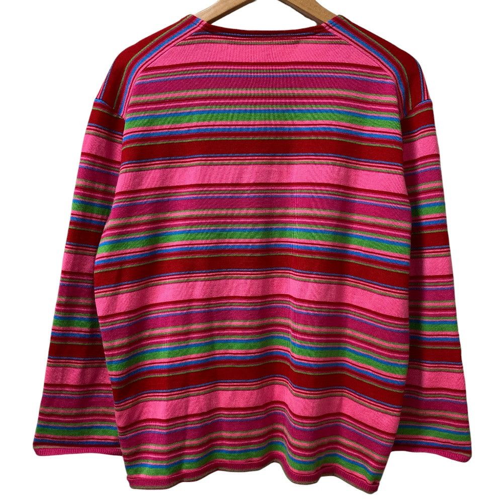 Comme des Garcons Comme des Garçons COMME des GARCONS Border Knit Sweater Textile Tops GM-N009 DUTY FREE for USA Size ONE SIZE - 3 Thumbnail