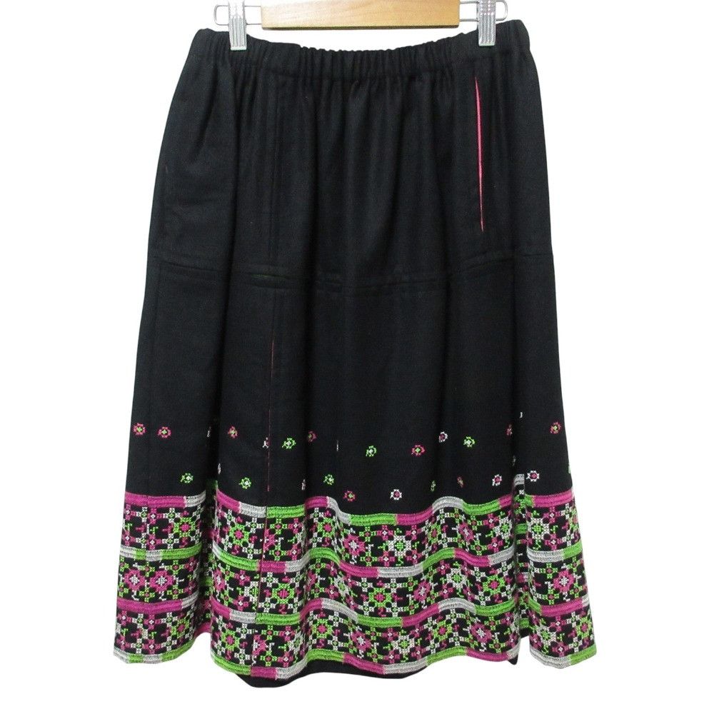 Comme des Garcons Comme des Garçons COMME des GARCONS COMME des GARCONS Embroidered Wool Skirt Textile Skirts W3S014 DUTY FREE for USA Size ONE SIZE - 2 Thumbnail