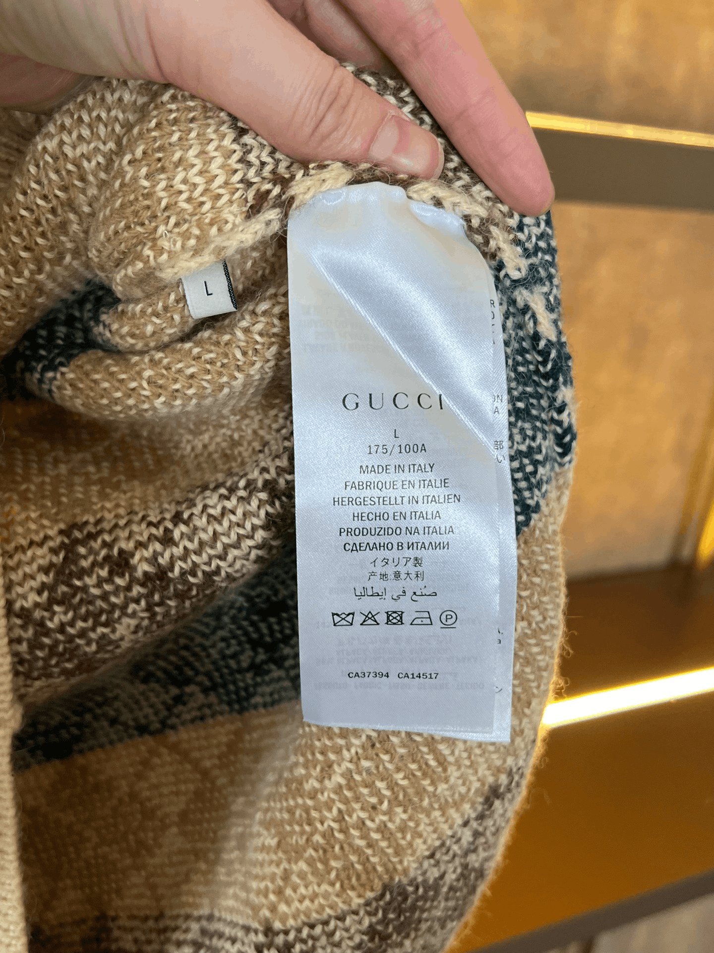 Gucci Gucci Knit Plaid Sweater l Men Size US L / EU 52-54 / 3 - 4 Thumbnail