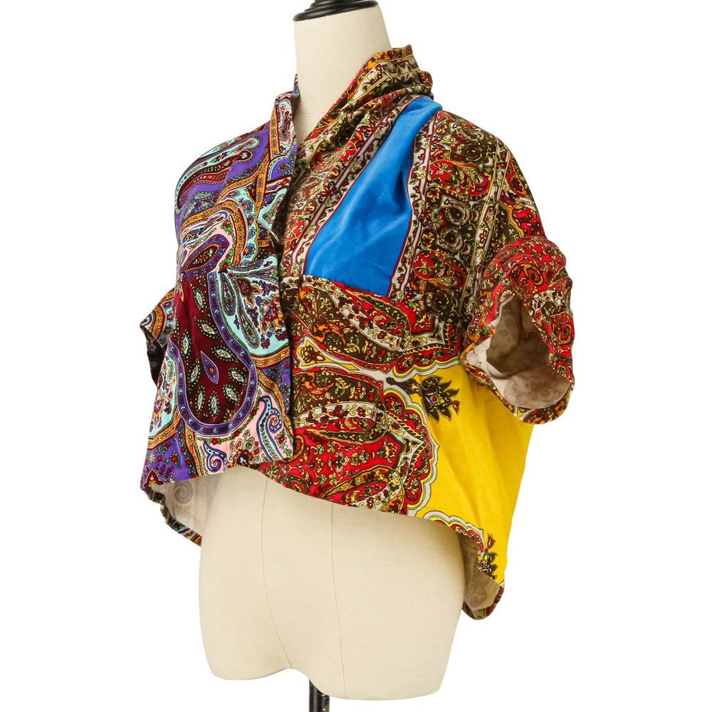Comme des Garcons Comme des Garçons Comme des Garcons Paisley Cropped Blouse Textile Tops GJ-040630 DUTY FREE for USA Size ONE SIZE - 2 Thumbnail