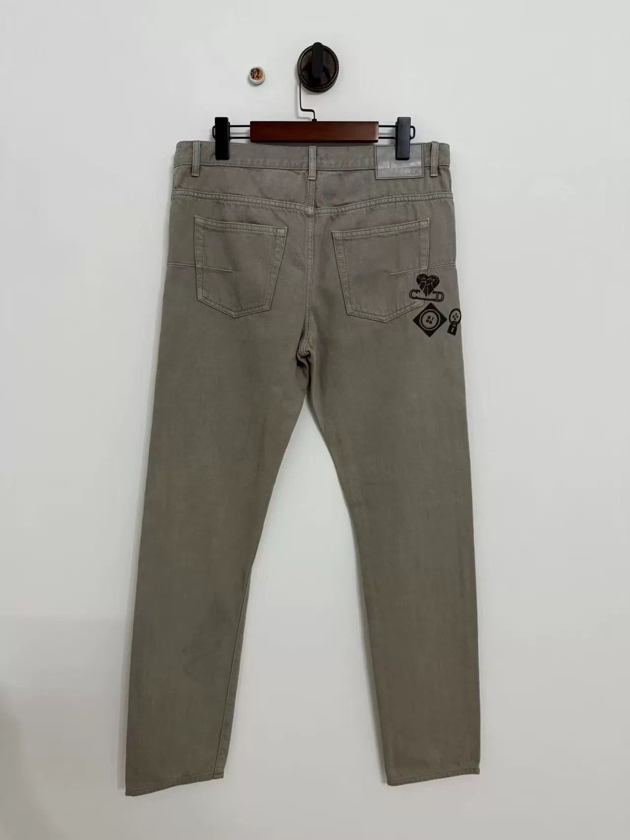 Dior Dior Retro Embroidered Gray Denim Jeans 32 Men Size US 32 / EU 48 - 3 Thumbnail