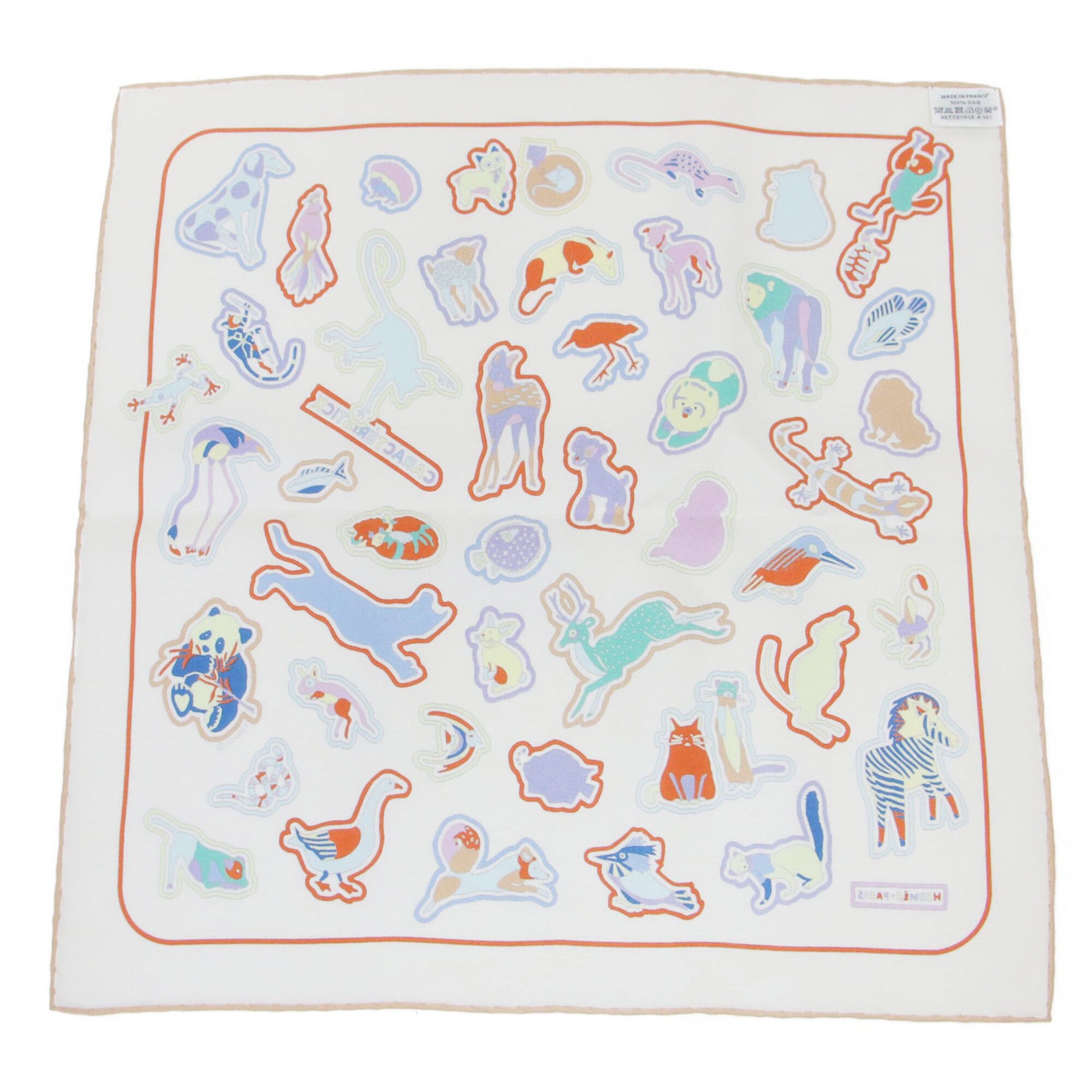 Hermes Hermes Scarf Muffler White 25 Carre 45 Gavroche Caracteristic Silk Detail Women's Size ONE SIZE - 2 Thumbnail