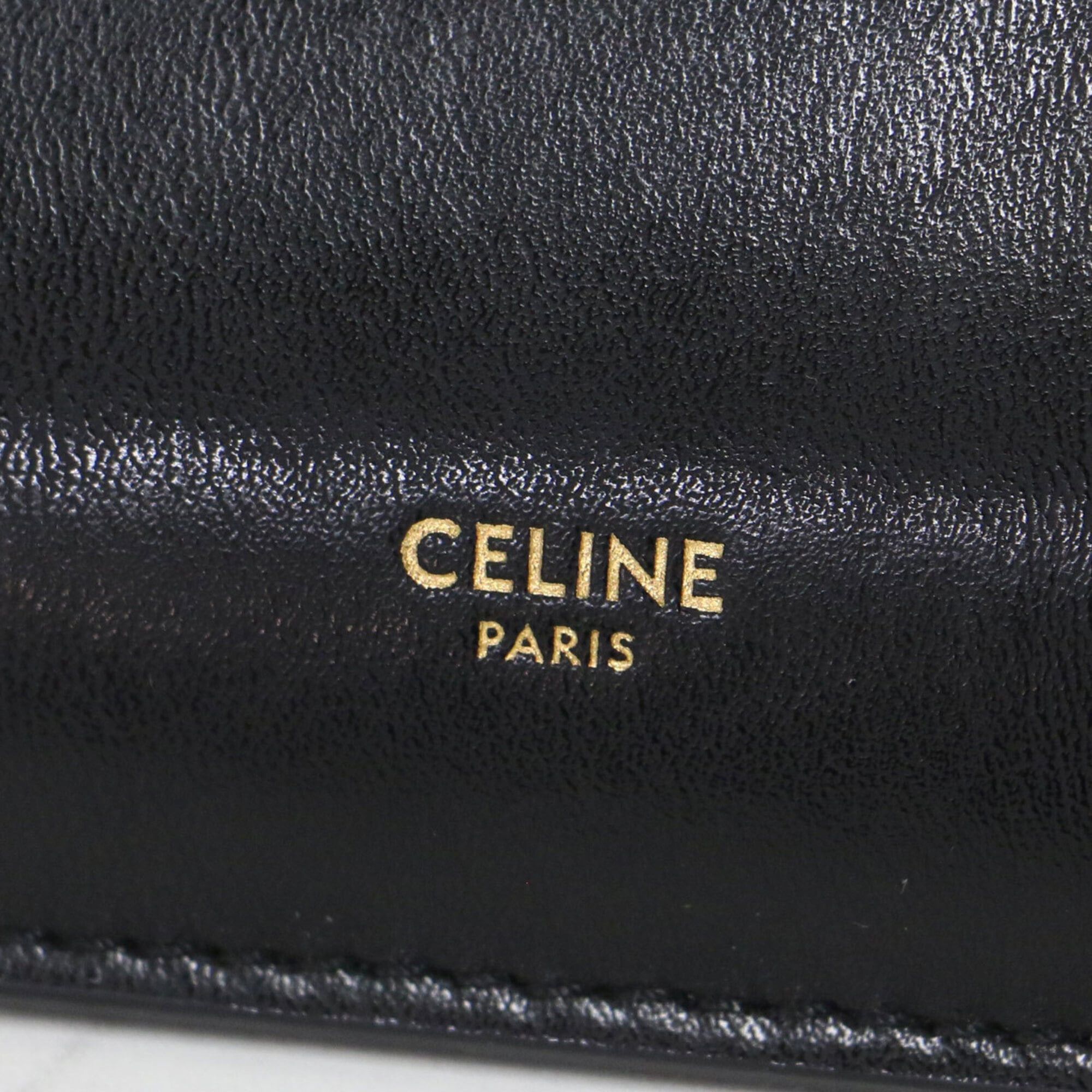 Celine Celine bag, black, flat luggage, glossy calfskin, tote handbag, smile face design, women's. Size ONE SIZE - 6 Thumbnail