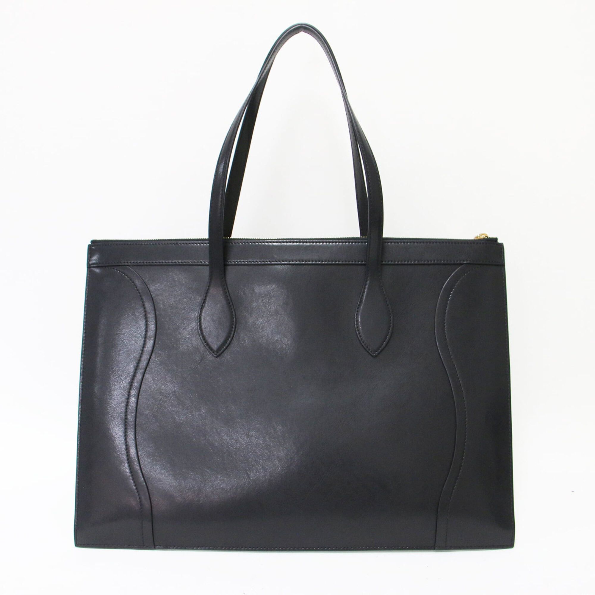 Celine Celine bag, black, flat luggage, glossy calfskin, tote handbag, smile face design, women's. Size ONE SIZE - 4 Thumbnail