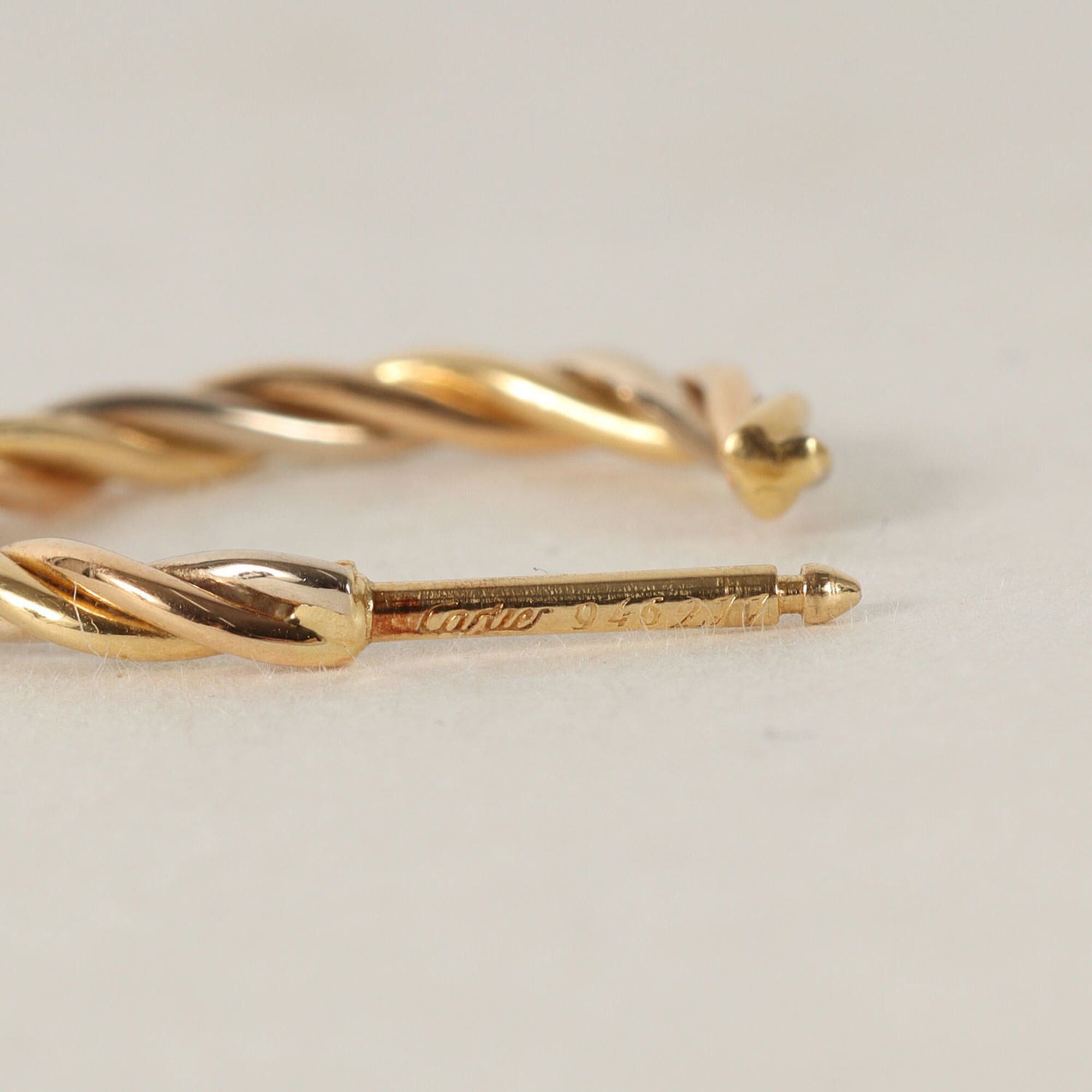Cartier Cartier Twist Earrings, 18K MECAN AL PA, Yellow Gold & White Gold, Men's Size ONE SIZE - 4 Thumbnail