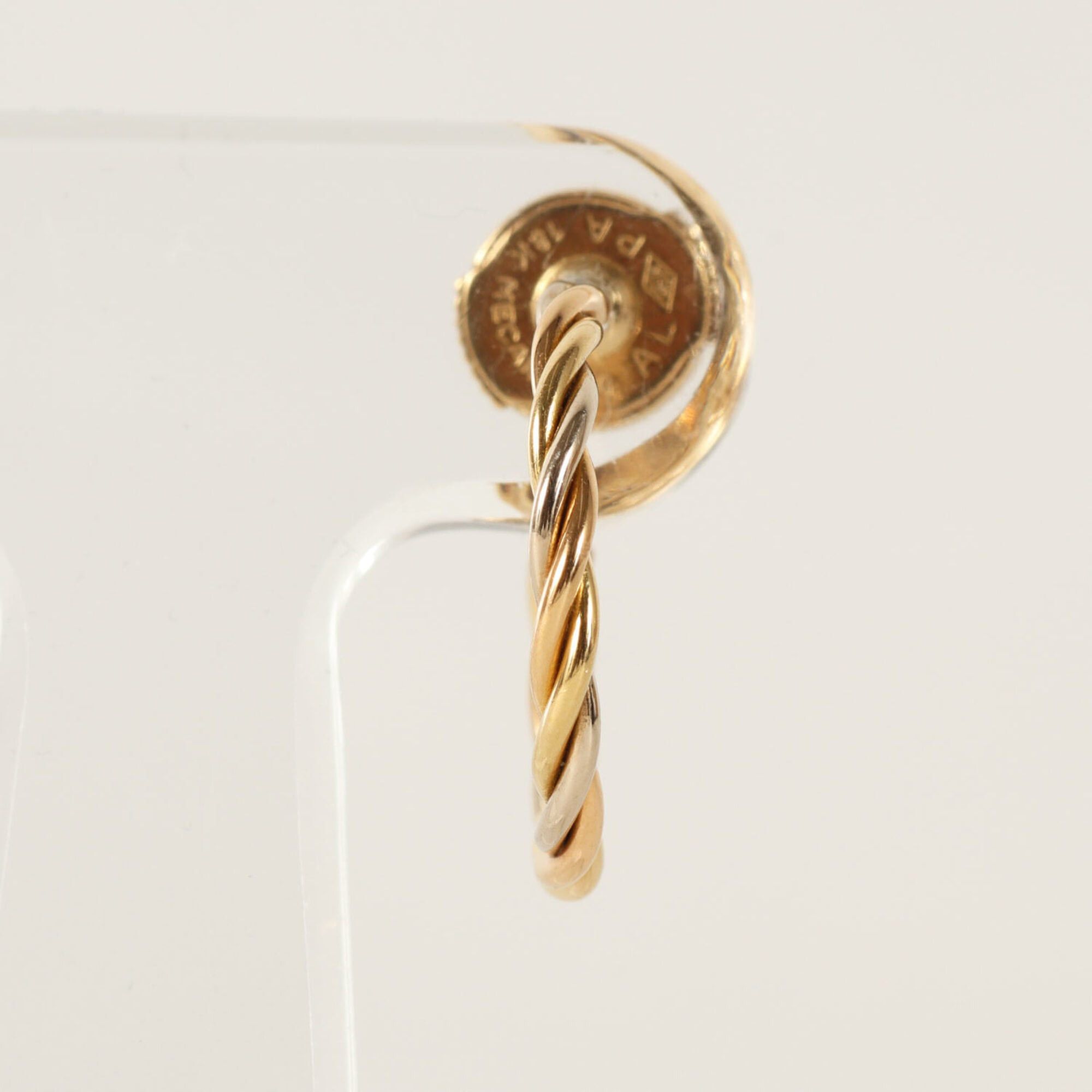 Cartier Cartier Twist Earrings, 18K MECAN AL PA, Yellow Gold & White Gold, Men's Size ONE SIZE - 2 Thumbnail