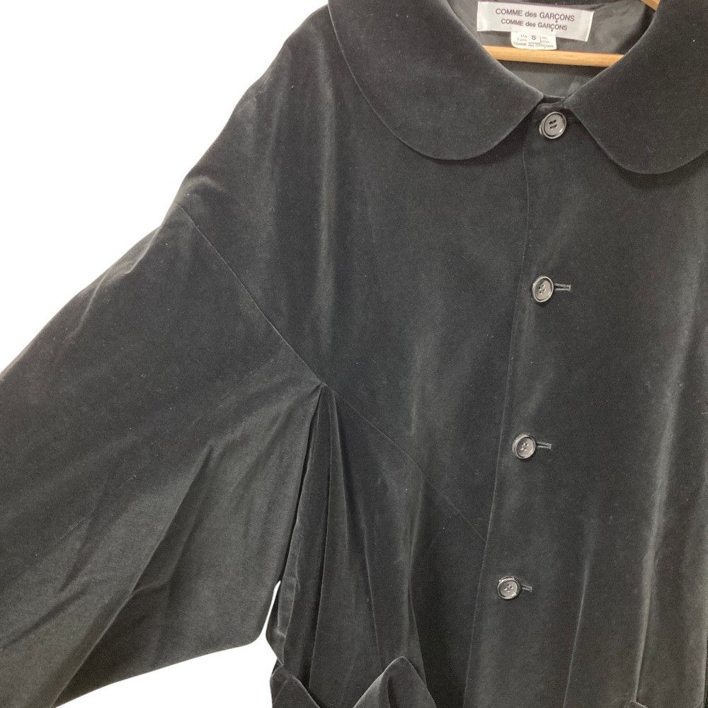 Comme des Garcons Comme des Garçons Comme des Garcons Velour Collarless Coat Textile Outerwear RRC021 DUTY FREE for USA Size ONE SIZE - 5 Thumbnail