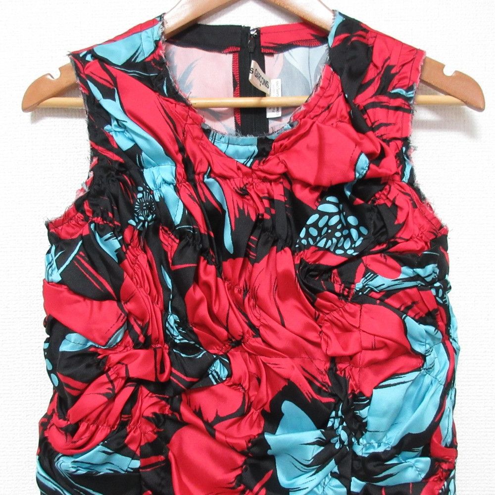 Comme des Garcons Comme des Garçons Comme des Garcons Flowers Printed Satin Top Textile Tops GM-B005 DUTY FREE for USA Size ONE SIZE - 3 Thumbnail