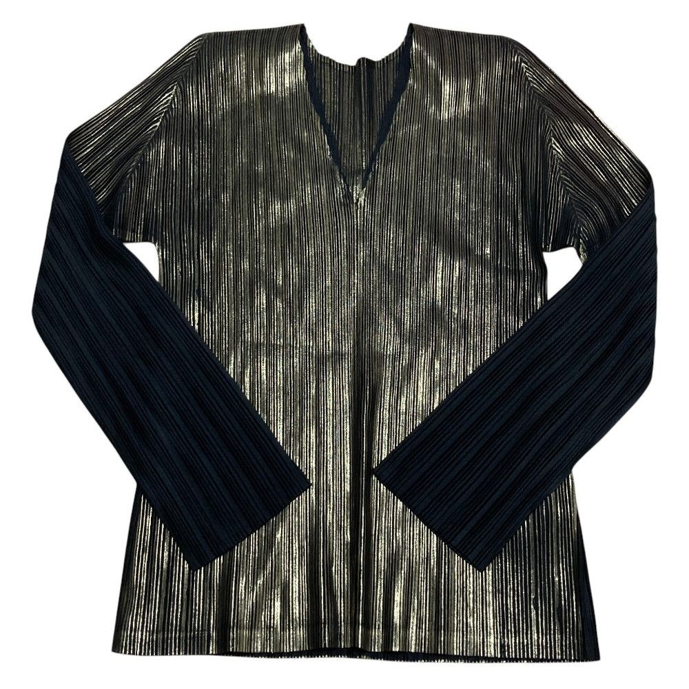 Issey Miyake Issey Miyake Pleats Please Issey Miyake V Neck Top Textile Tops PP03-FK353 DUTY FREE for USA Size ONE SIZE - 4 Thumbnail
