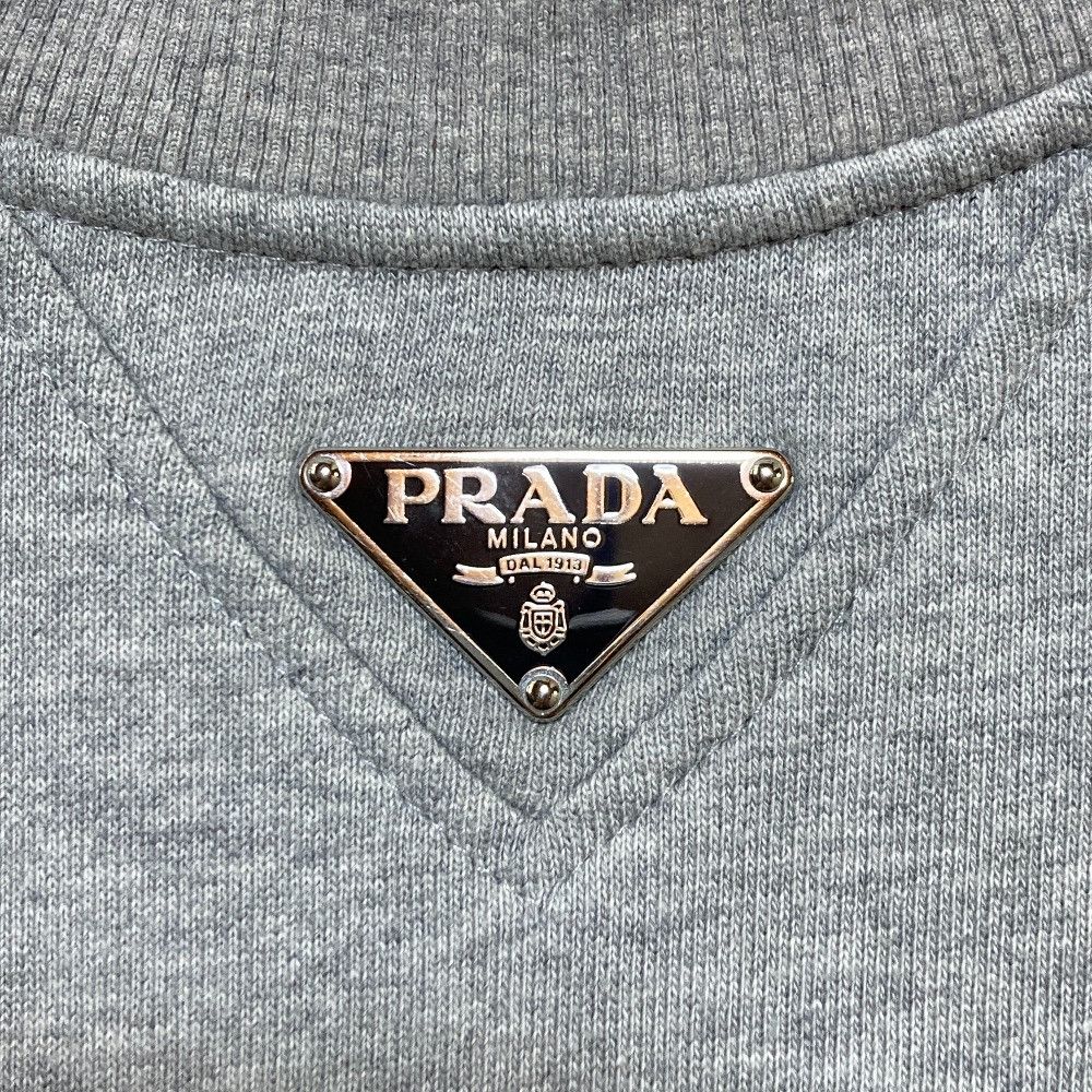 Prada Prada Prada Triangle Logo Raglan Sweatshirt Textile Sweatshirts & Hoodies 134668 DUTY FREE for USA Size ONE SIZE - 4 Thumbnail
