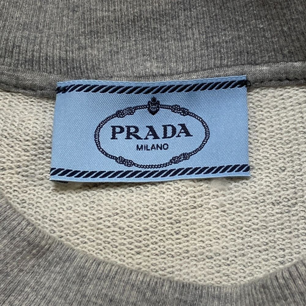Prada Prada Prada Triangle Logo Raglan Sweatshirt Textile Sweatshirts & Hoodies 134668 DUTY FREE for USA Size ONE SIZE - 5 Thumbnail