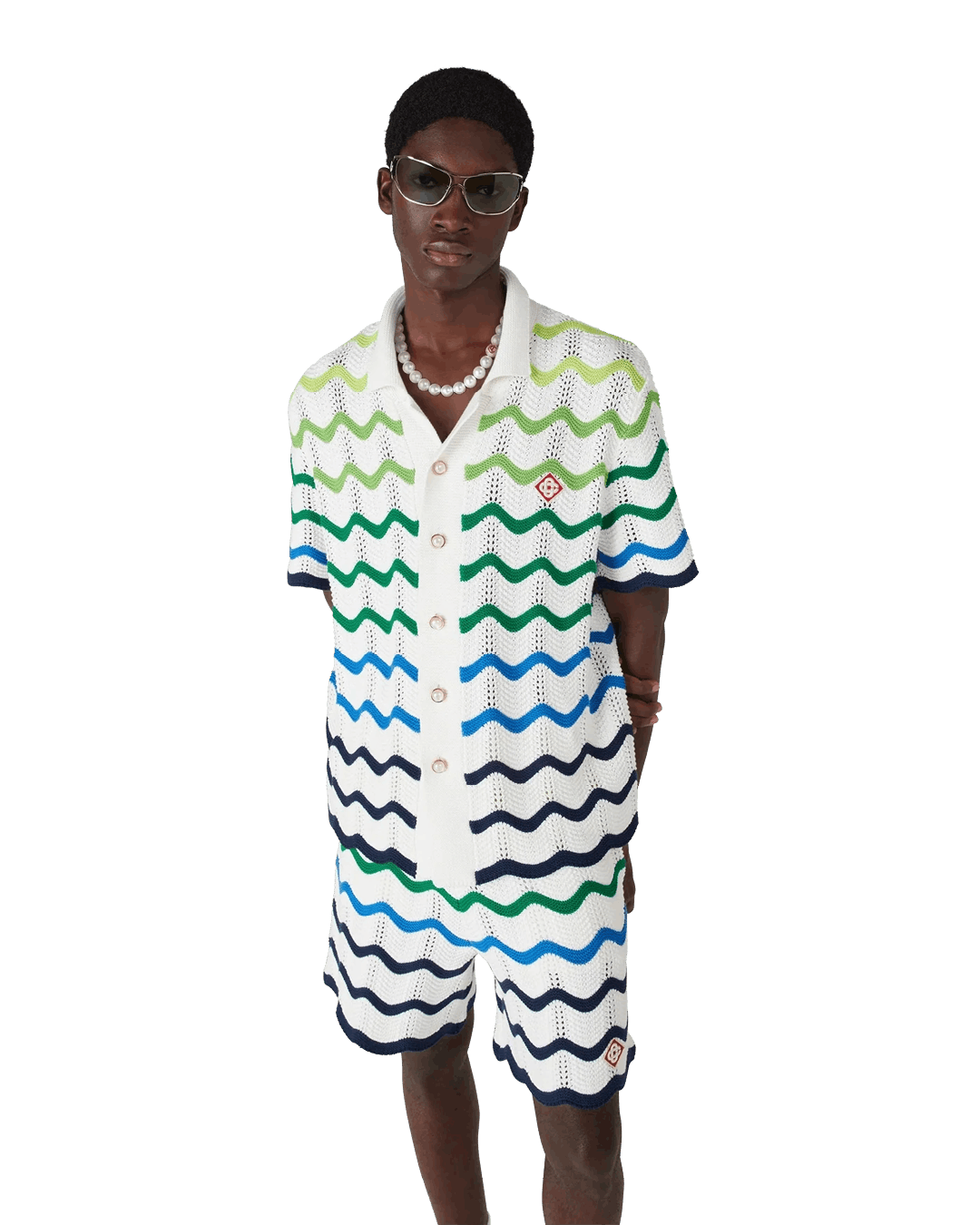 Casablanca Wave Short Sleeve Knitted Shirt Size US XL / EU 56 / 4 - 4 Thumbnail