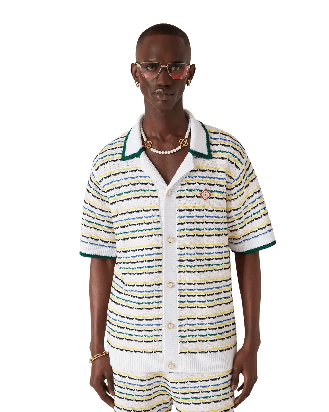 Casablanca Tuck Stitch Short Sleeve Shirt Size US S / EU 44-46 / 1 - 5 Thumbnail