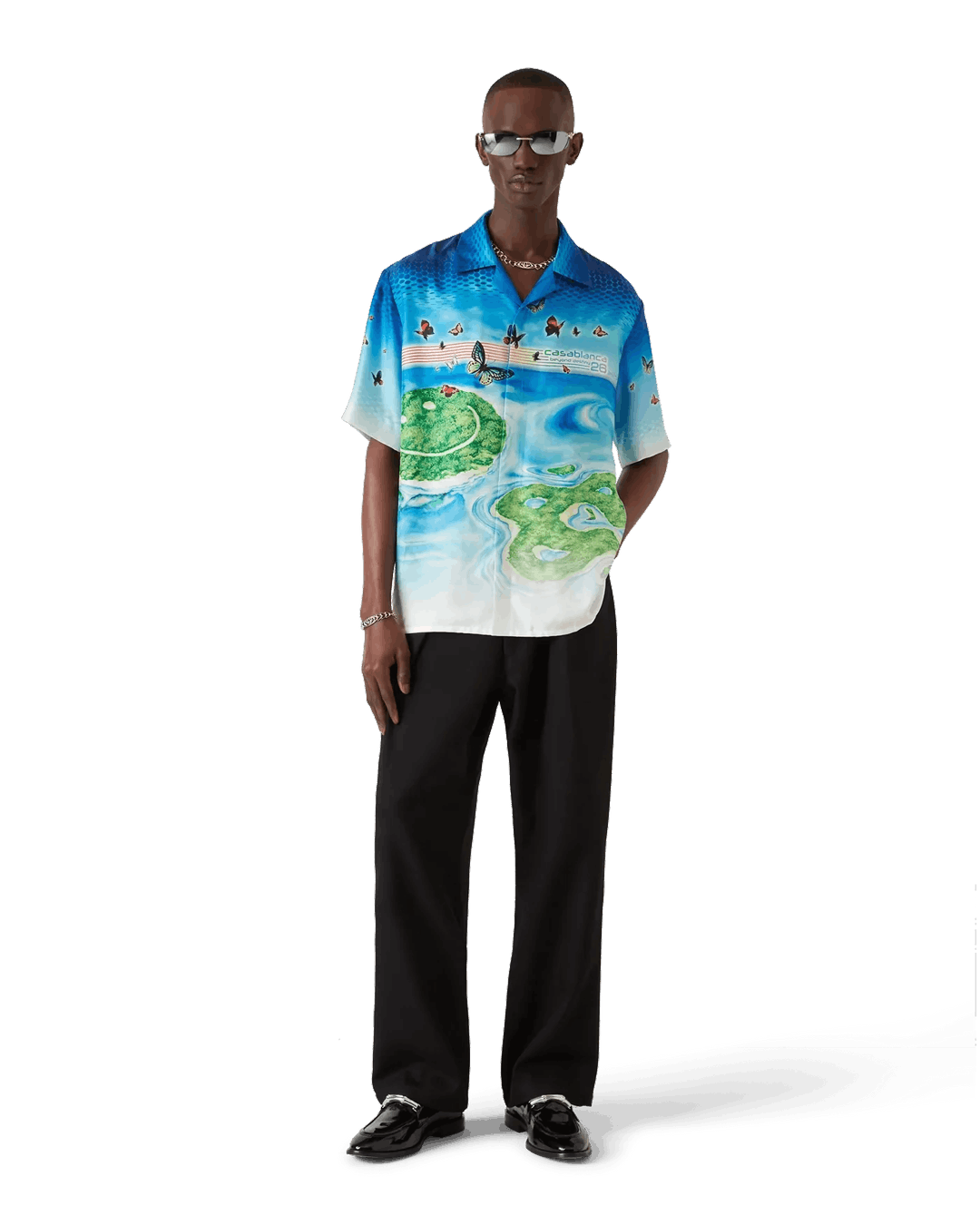 Casablanca Beyond Destiny Cuban Collar Short Sleeve Silk Shirt Size US S / EU 44-46 / 1 - 2 Thumbnail