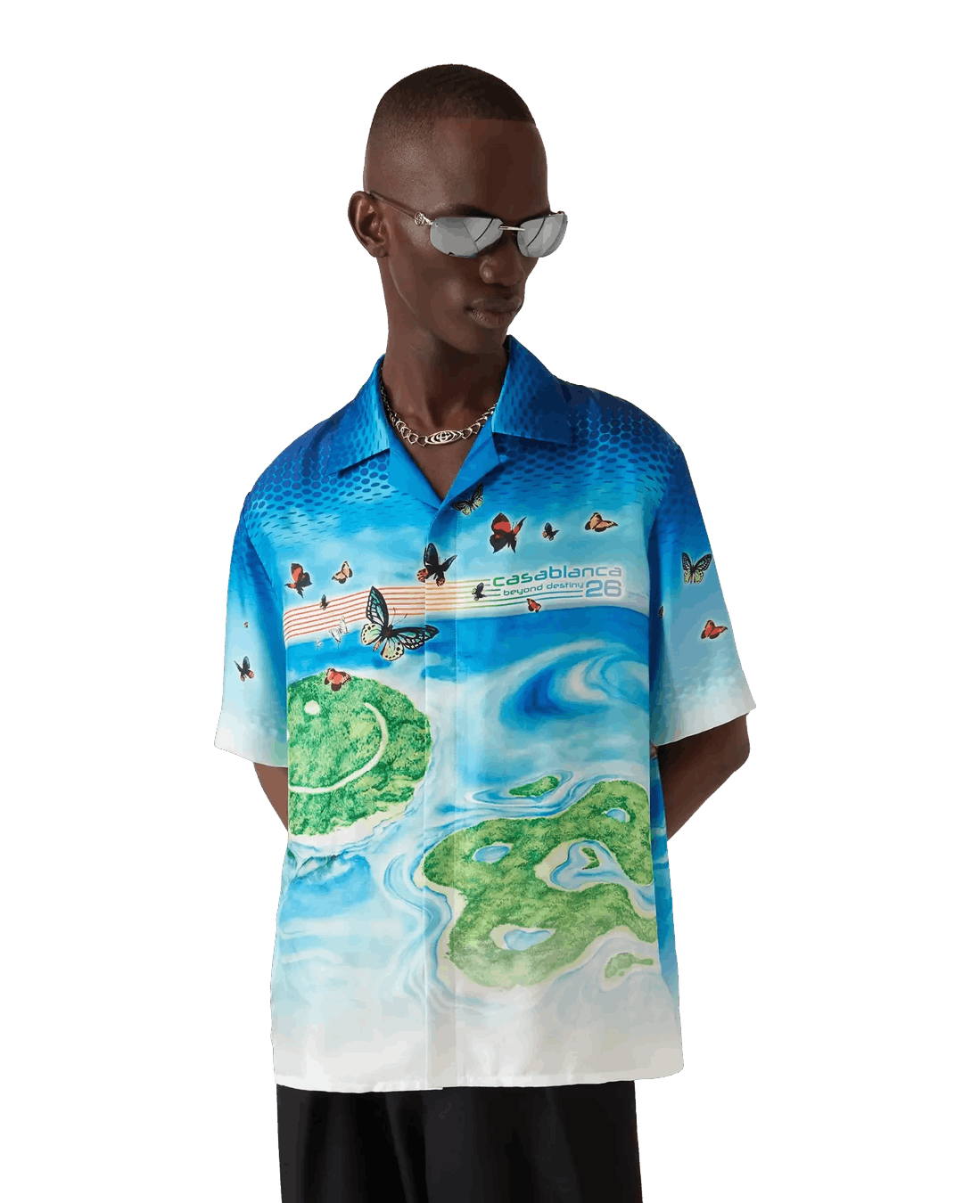 Casablanca Beyond Destiny Cuban Collar Short Sleeve Silk Shirt Size US S / EU 44-46 / 1 - 4 Thumbnail