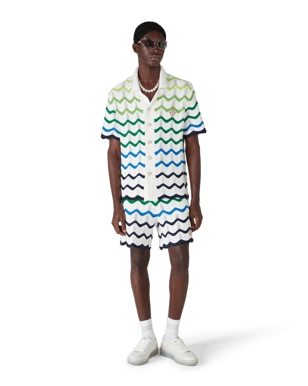 Casablanca Wave Short Sleeve Knitted Shirt Size US M / EU 48-50 / 2 - 2 Thumbnail
